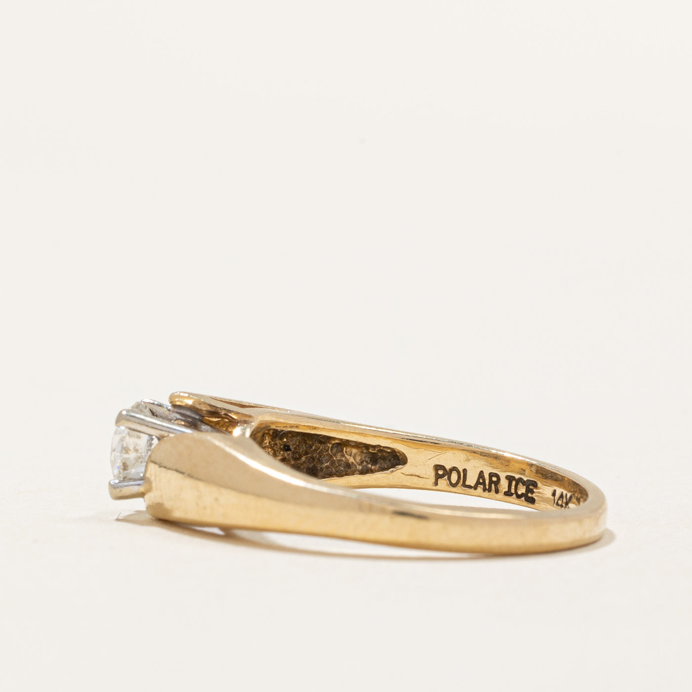 Canadian Diamond Solitaire Bypass 18k Ring | 0.35ct | SZ 5.25 |