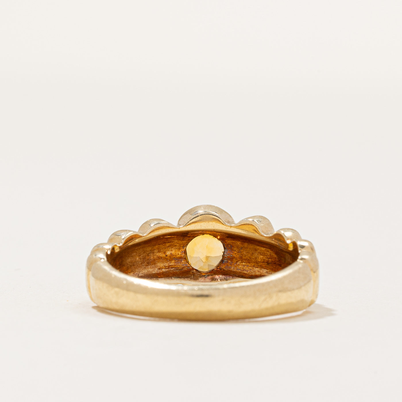 Bague cocktail en saphir jaune | 0,88 ct | Taille 7 |