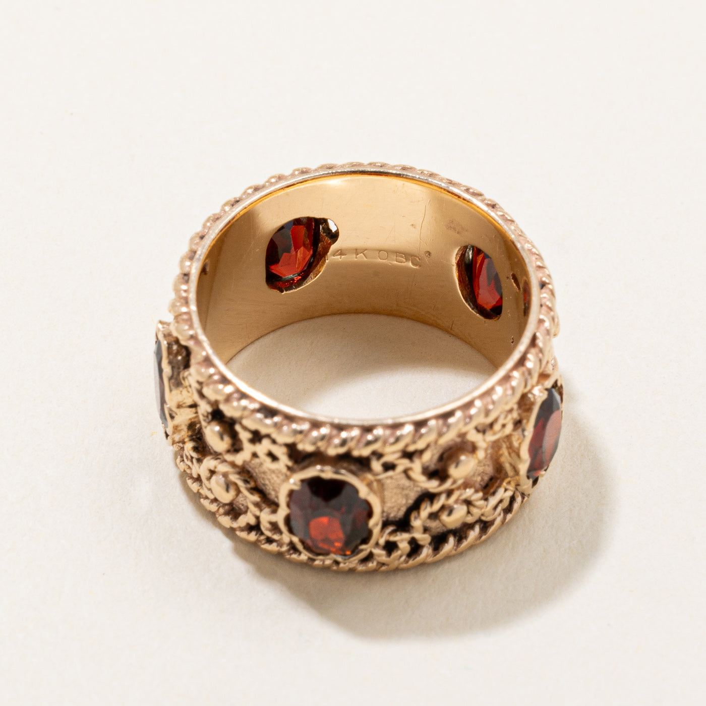 Bague ornée de grenats | 2,00 ct | Taille 5,5 |