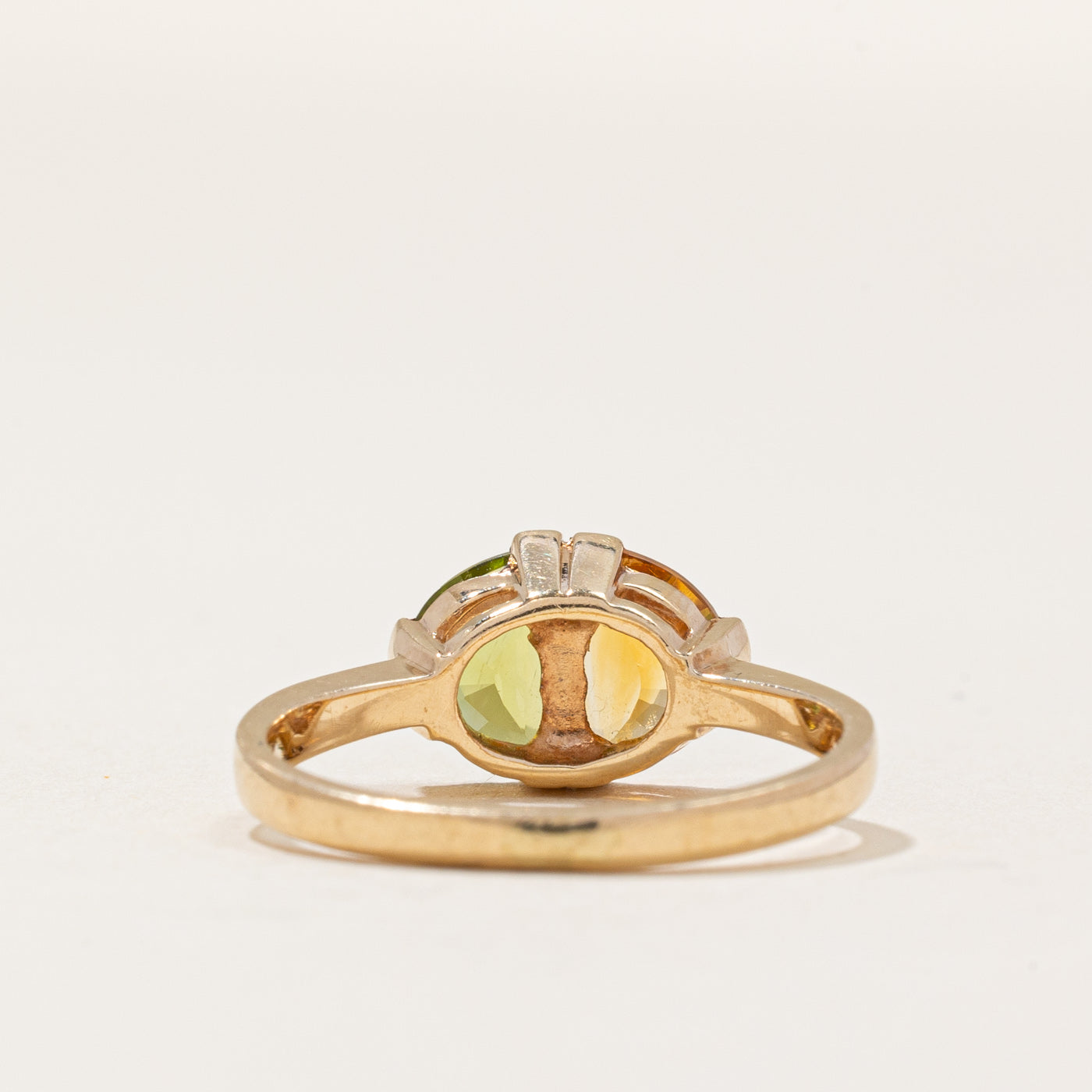 Bague Citrine et Péridot | 1,50 ct | Taille 5,25 |