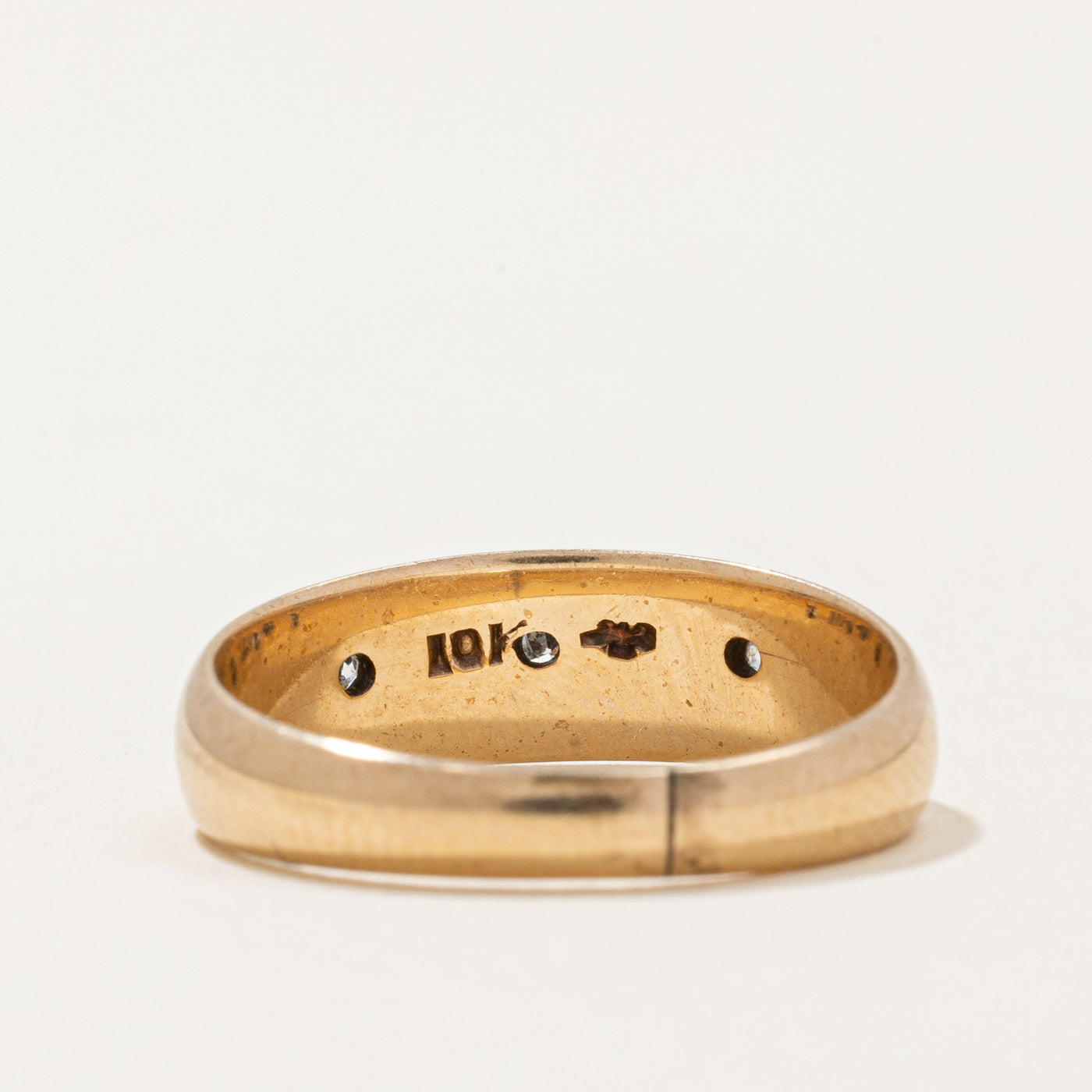 Bague sertie de diamants en forme d'étoile | 0,03 ct | Taille 6,25 |