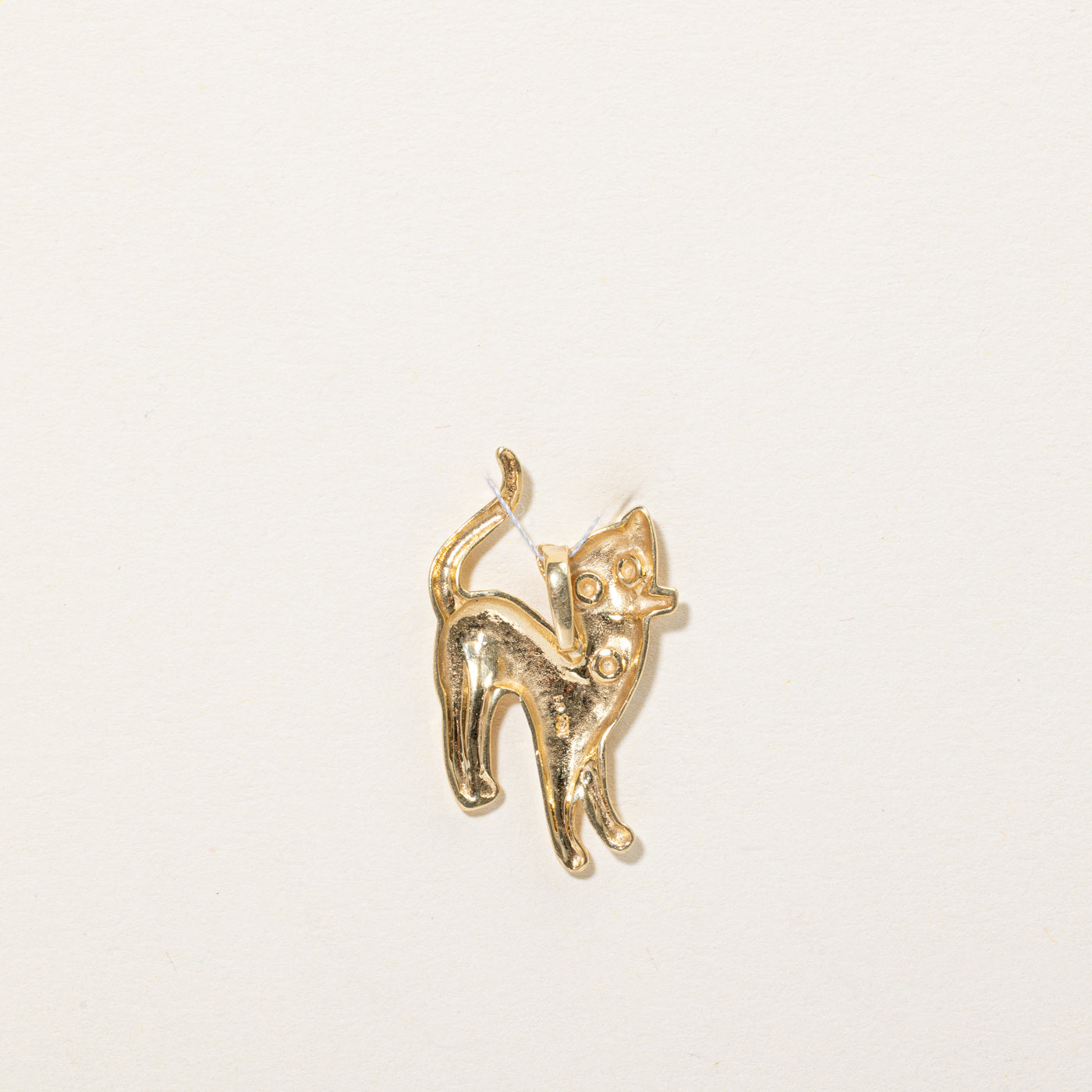 18k Yellow Gold Cat Pendant