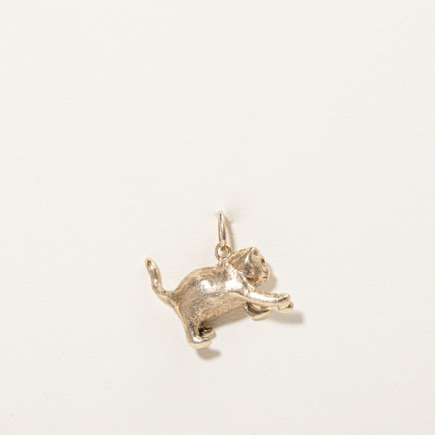 10k Yellow Gold Cat Charm