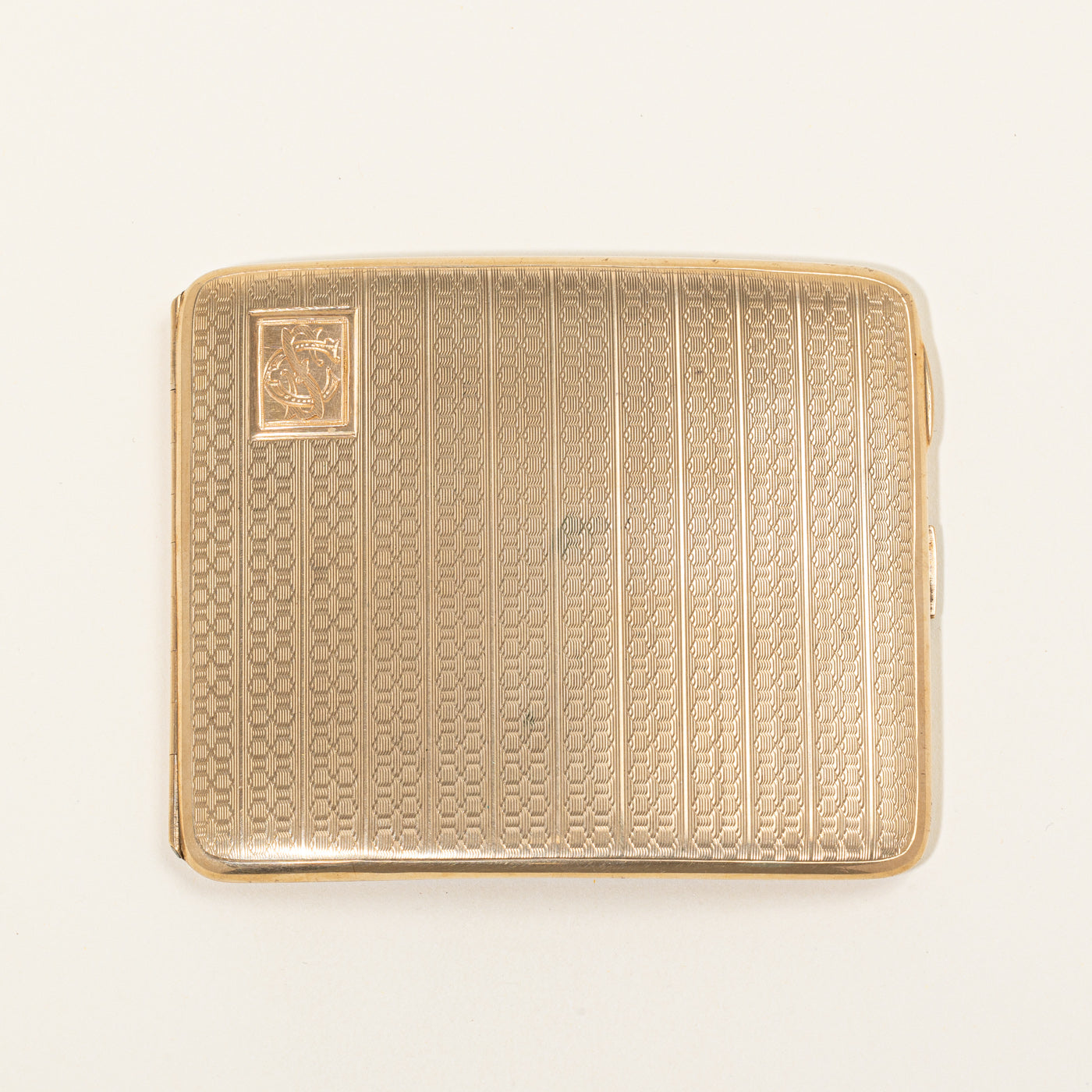 1925 Birmingham 9k Yellow Gold 'SC' Initials Cigarette Case