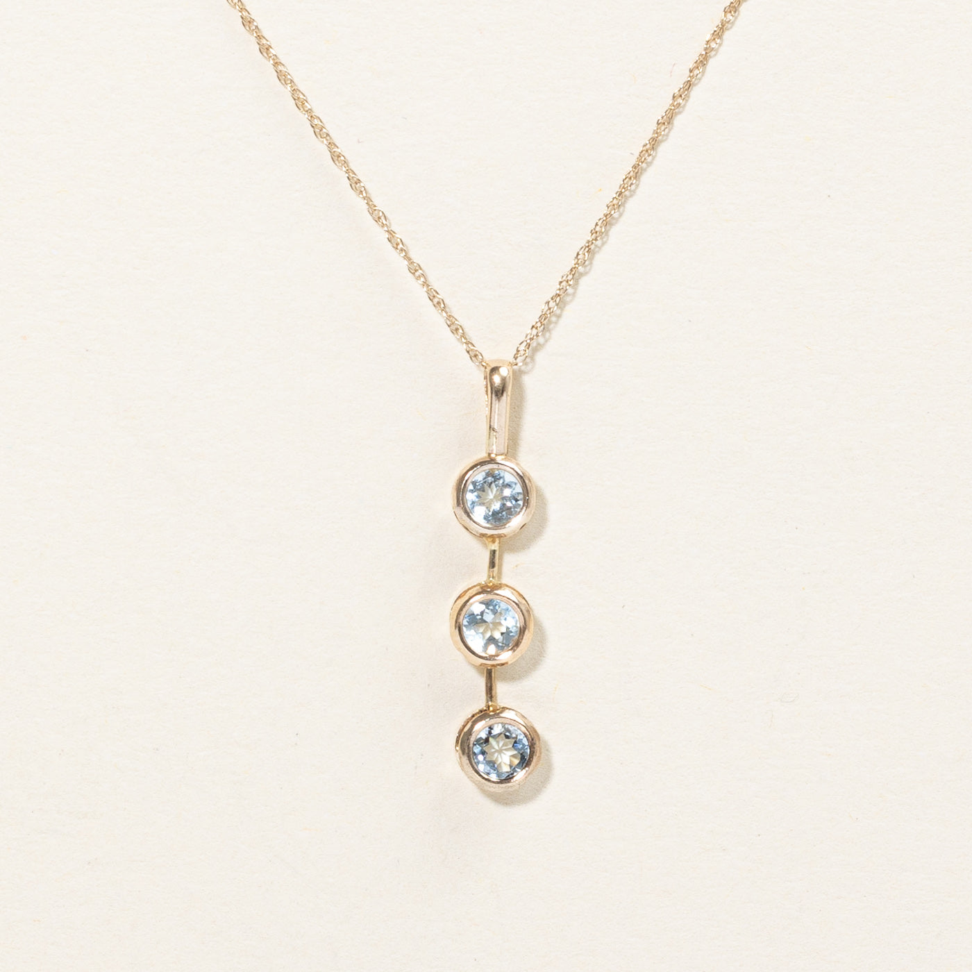 Aquamarine Drop Pendant & Necklace | 0.60ctw | 18" |