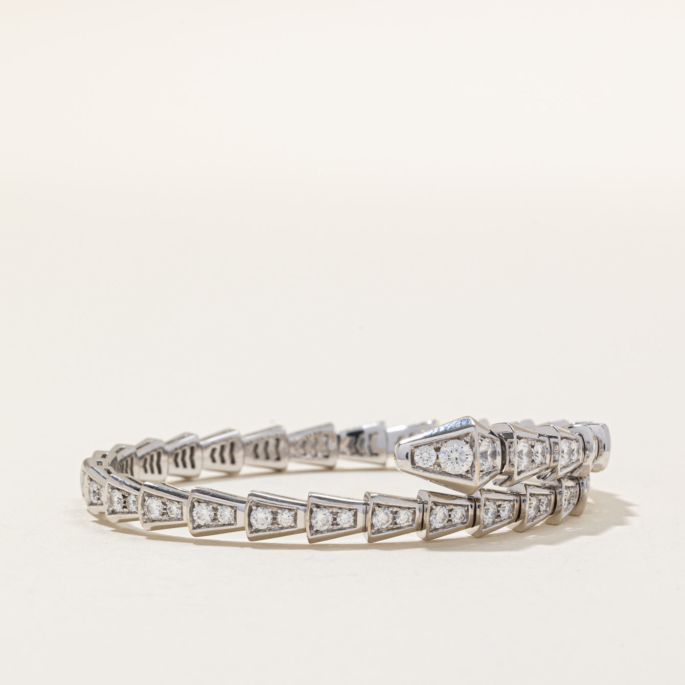 18K Gold 'BVLGARI' Serpenti Viper Bracelet | 3.04ctw | 6.5" |