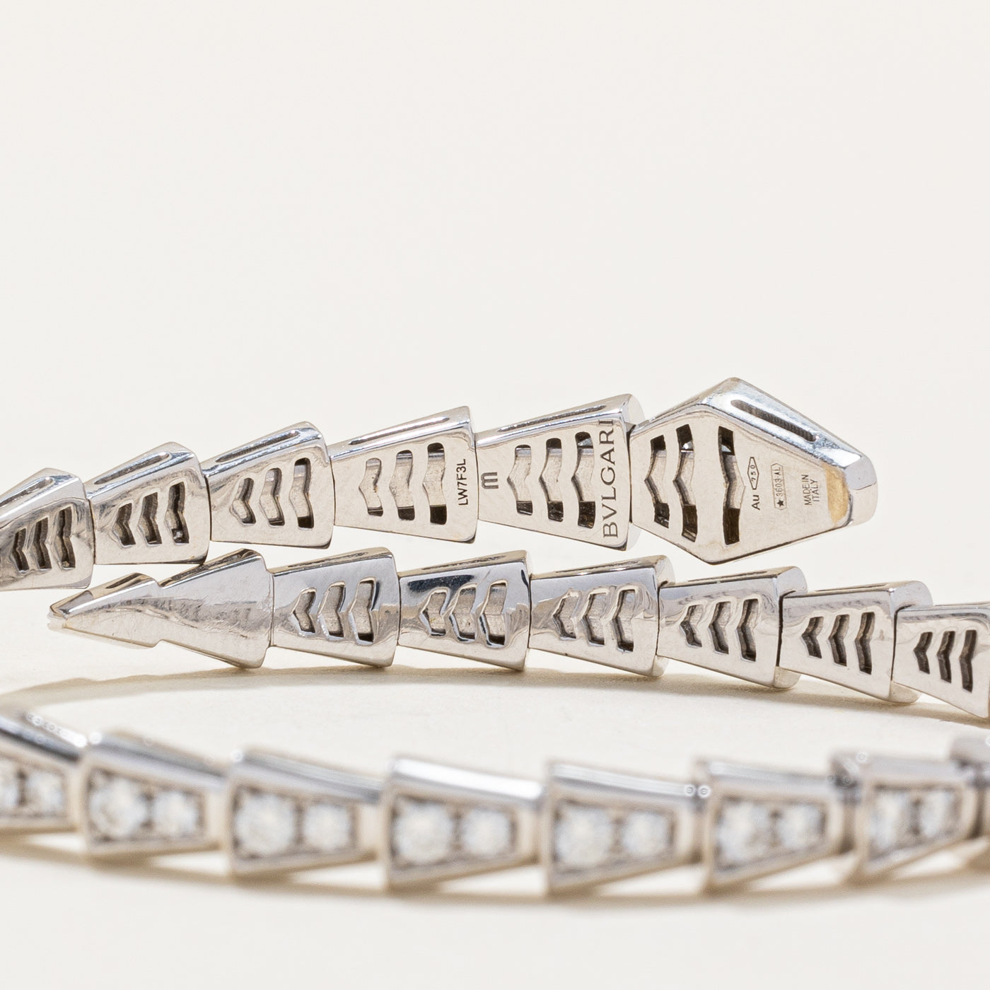 18K Gold 'BVLGARI' Serpenti Viper Bracelet | 3.04ctw | 6.5" |
