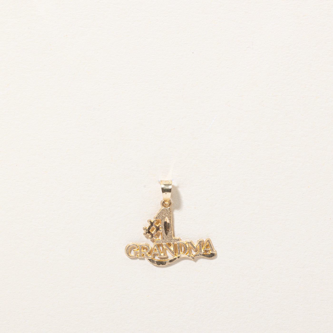 10k Yellow Gold '#1 Grandma' Pendant