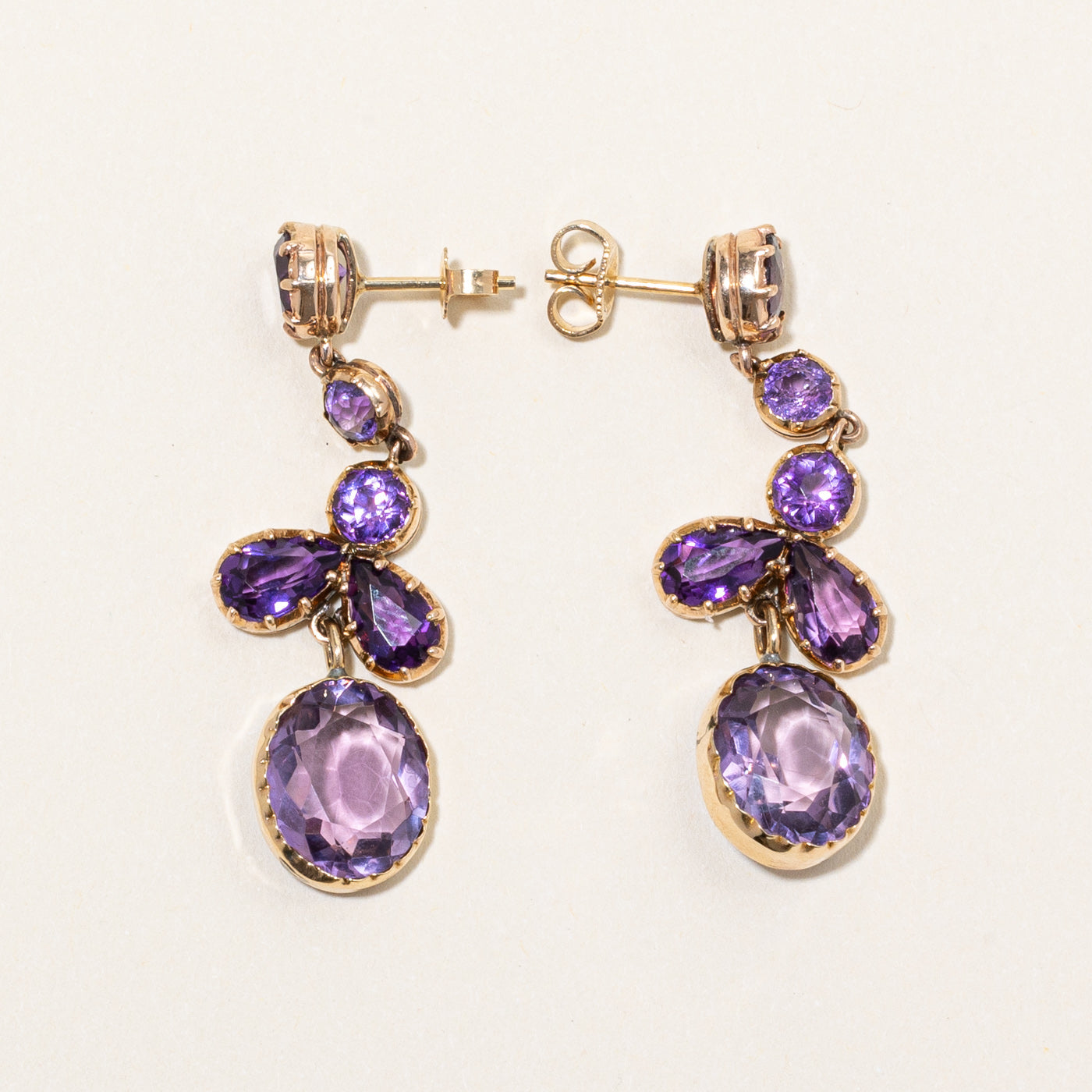 Vintage Amethyst Cascade Cocktail Earrings | 12.50ctw |