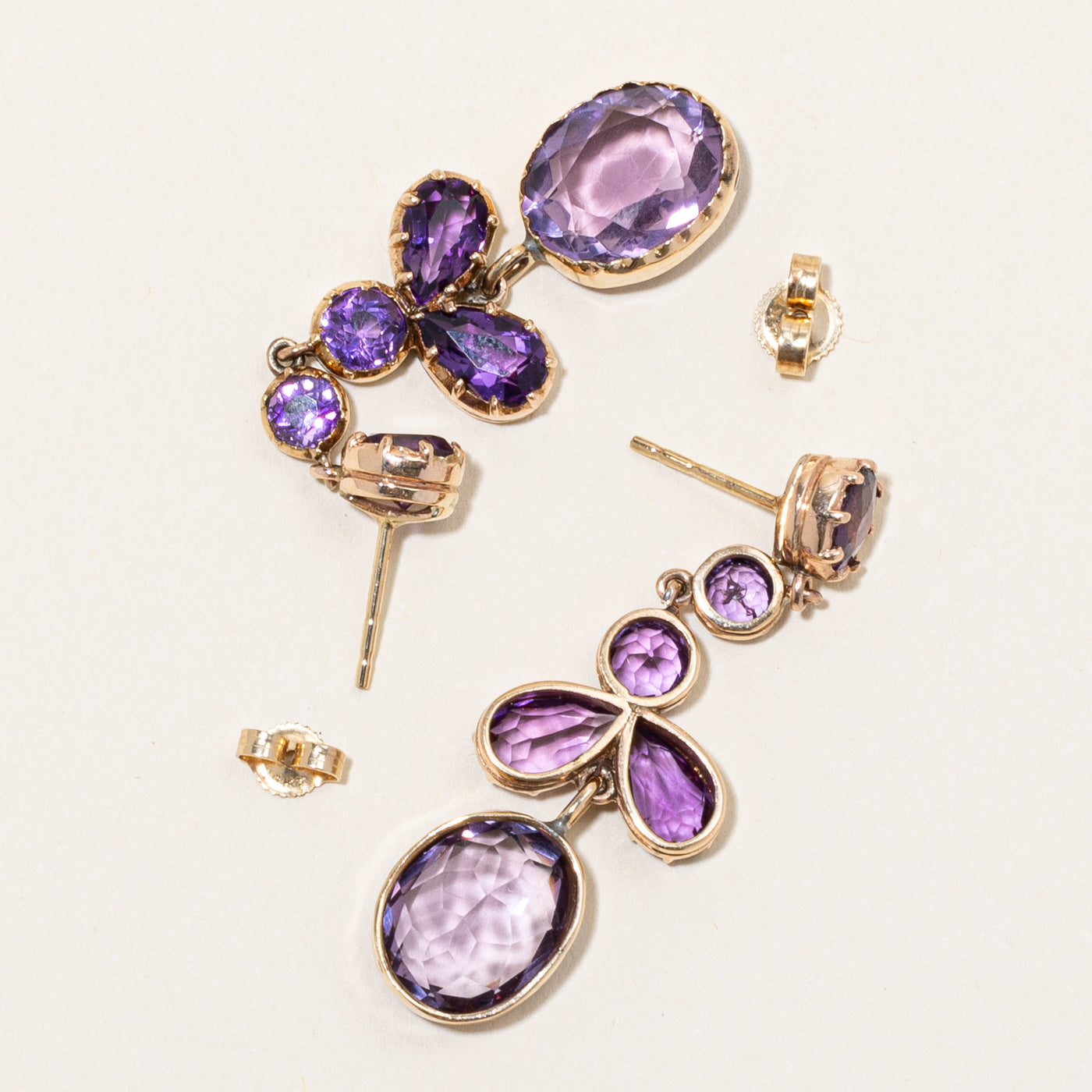 Vintage Amethyst Cascade Cocktail Earrings | 12.50ctw |
