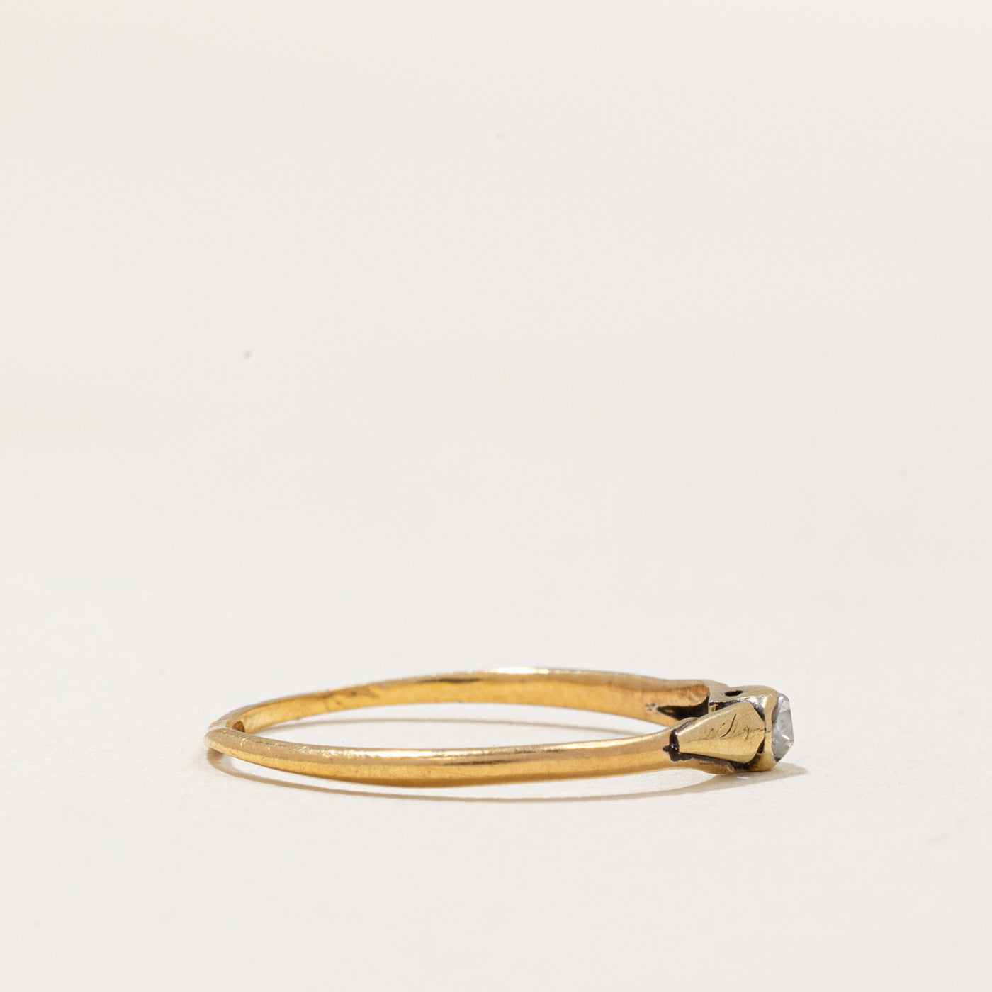 Georgian Era Rose Cut Diamond Ring | 0.05ct | SZ 5.25 |