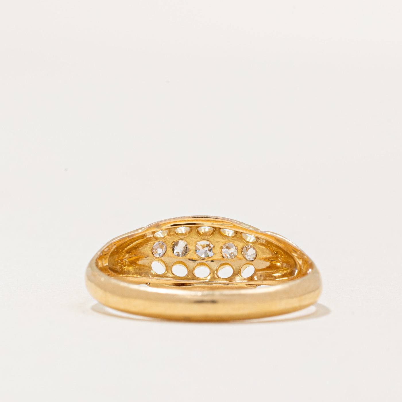 Bague victorienne en diamant taille ancienne européenne | 0,20 ct | Taille 8,25 |