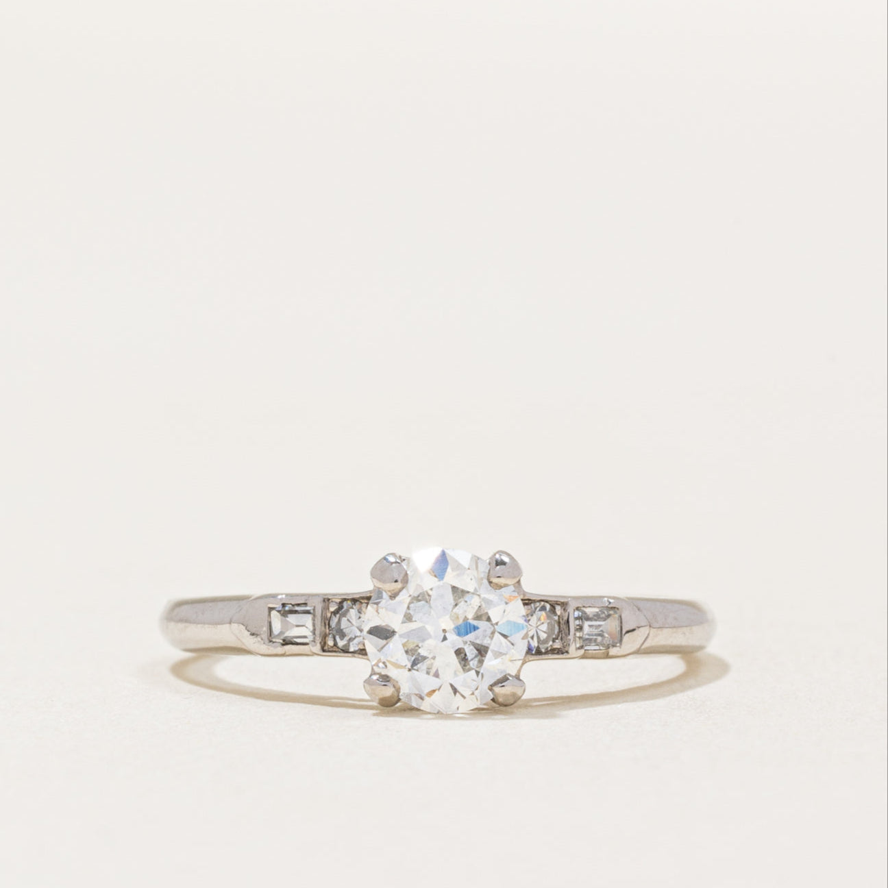 Cartier' Art Deco Old European Cut Diamond Engagement Ring in Palladi