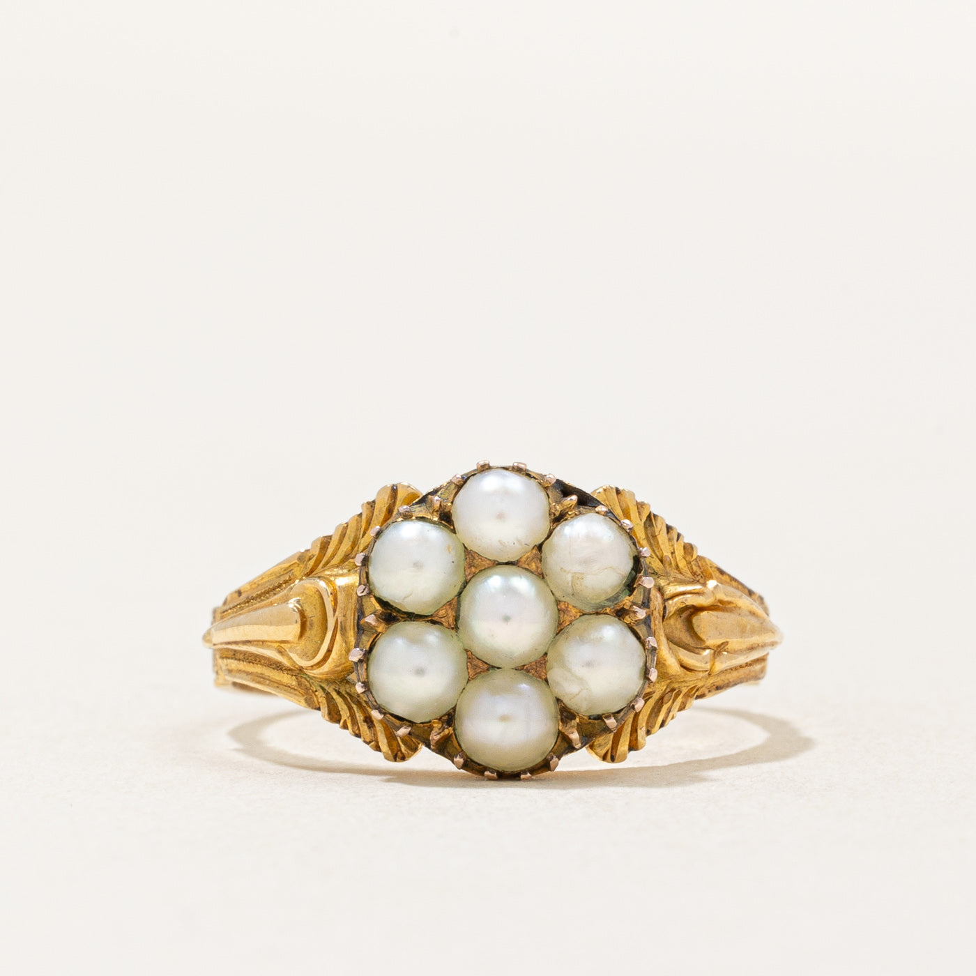 Antique Split Pearl Cluster Ring | SZ 7 |