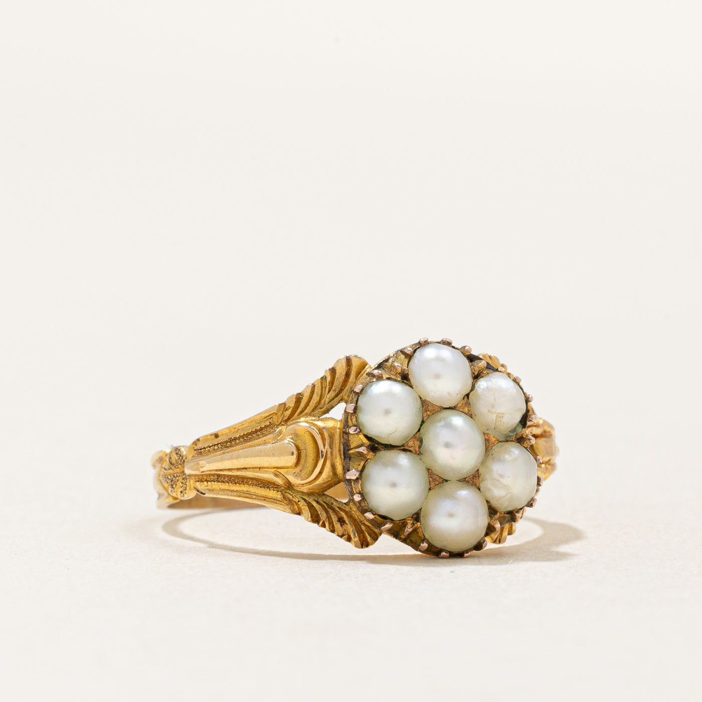 Antique Split Pearl Cluster Ring | SZ 7 |