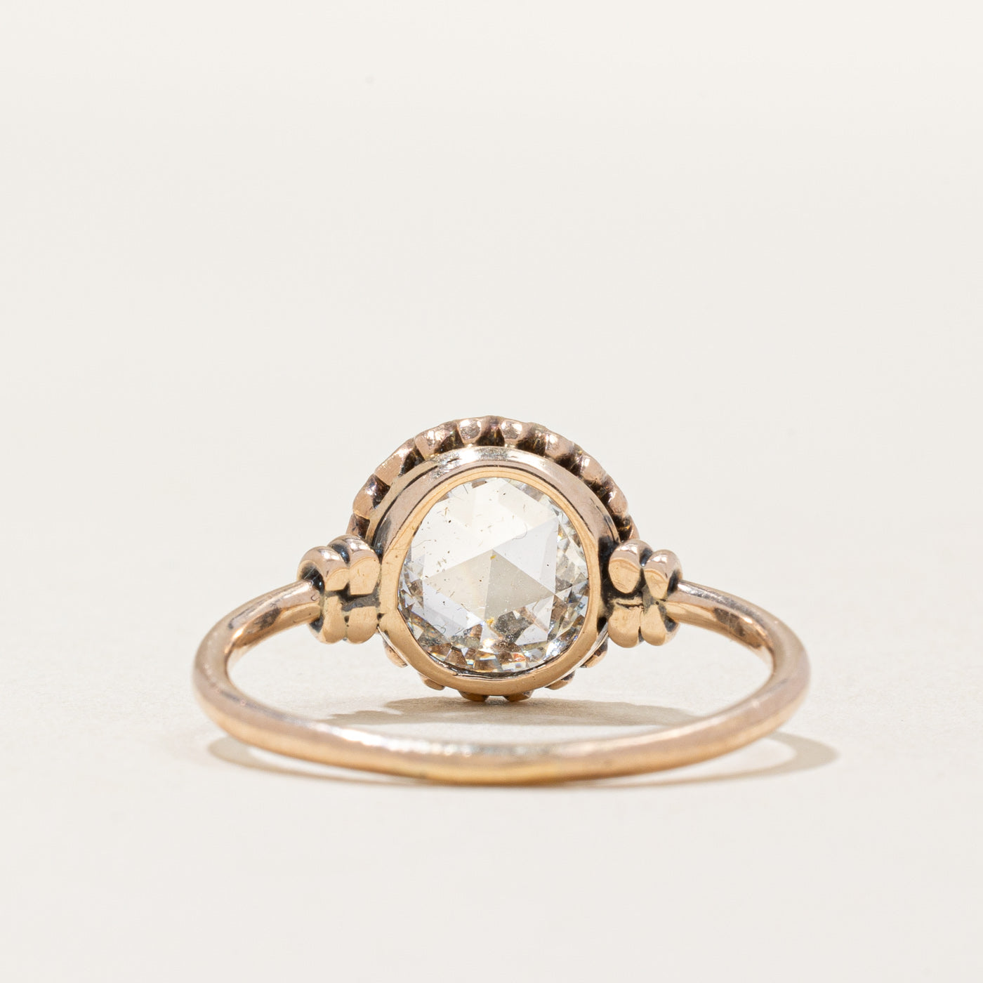 GIA Graded Antique Rose Cut Diamond Ring | 2.14ct SI1 J Good | SZ 8.25 |
