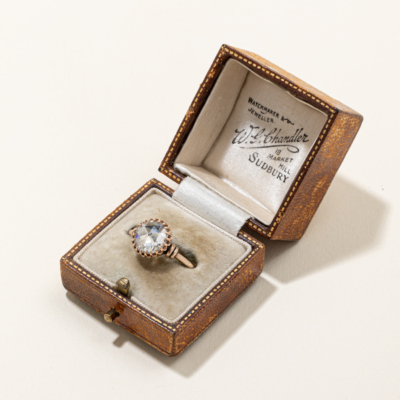 GIA Graded Antique Rose Cut Diamond Ring | 2.14ct SI1 J Good | SZ 8.25 |