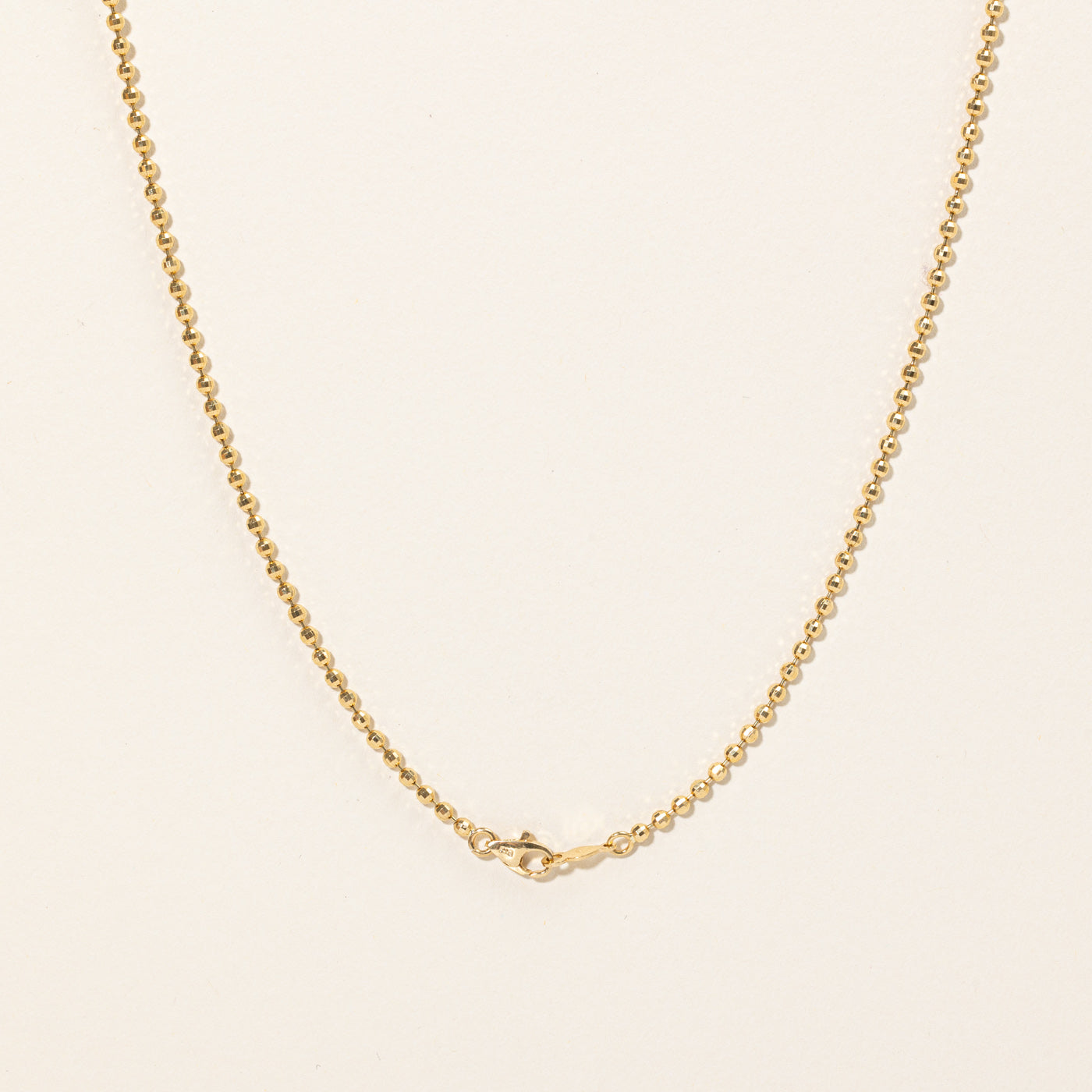 18k Yellow Gold Bead Link Chain | 17" |