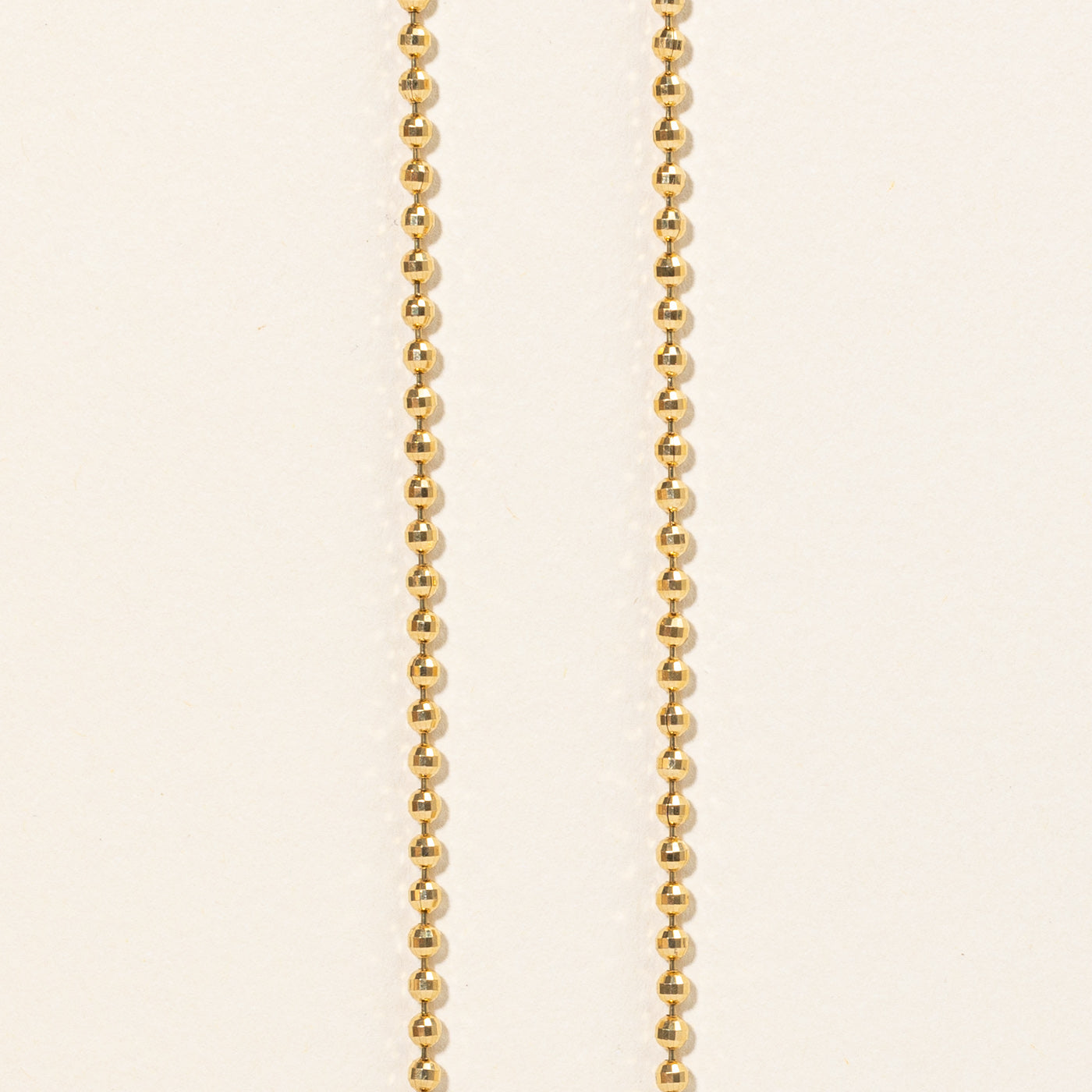 18k Yellow Gold Bead Link Chain | 17" |