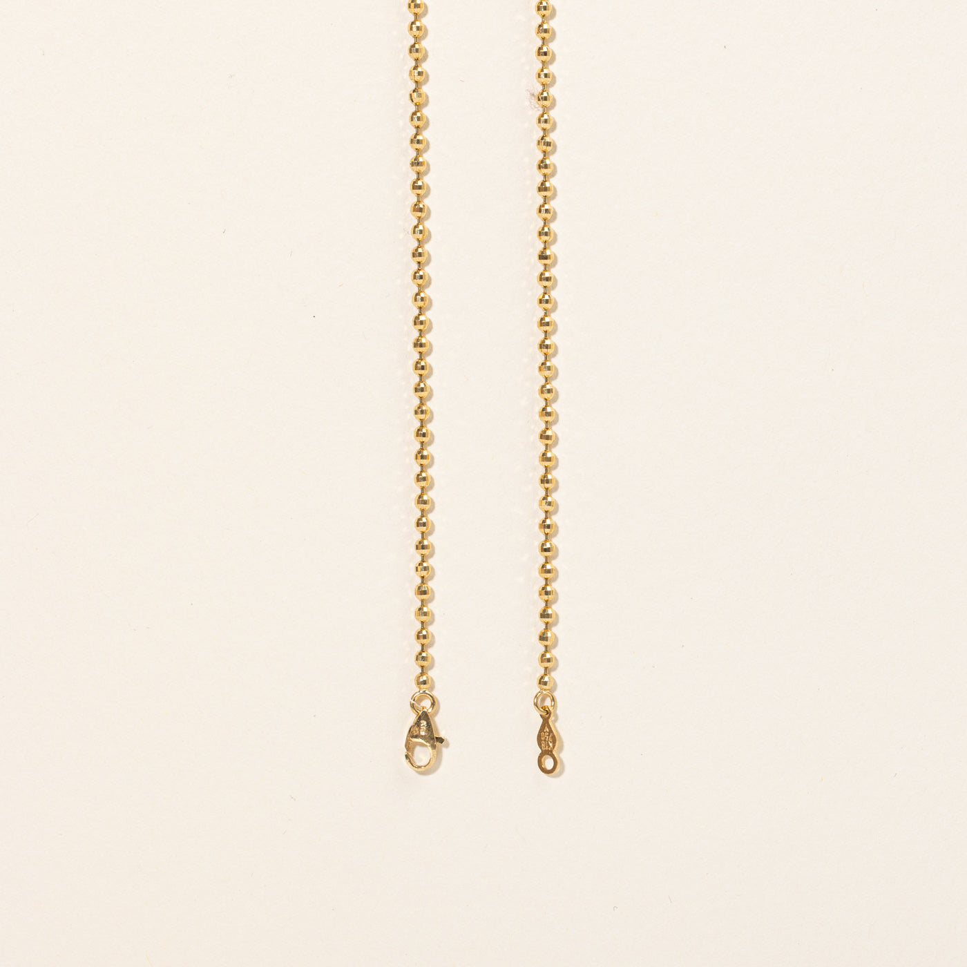18k Yellow Gold Bead Link Chain | 17" |