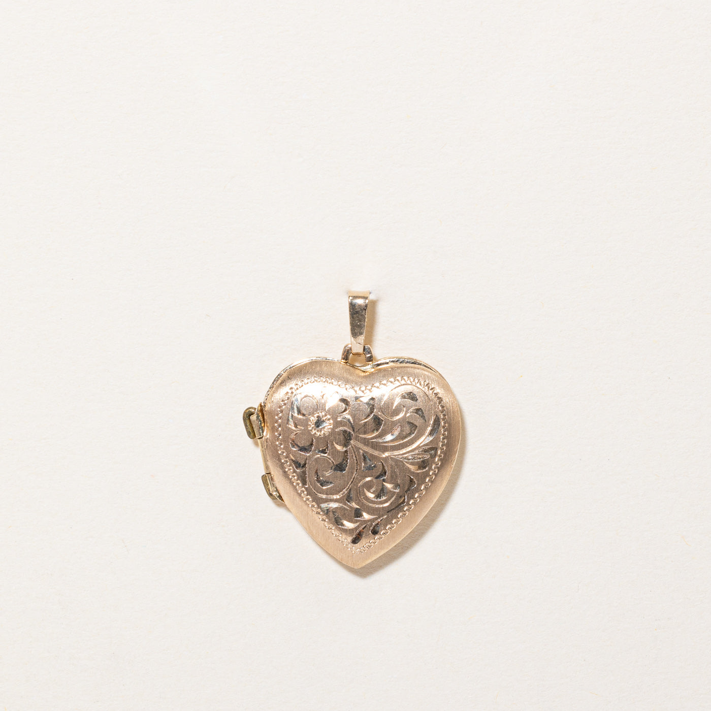 10k Yellow Gold Heart Locket Pendant