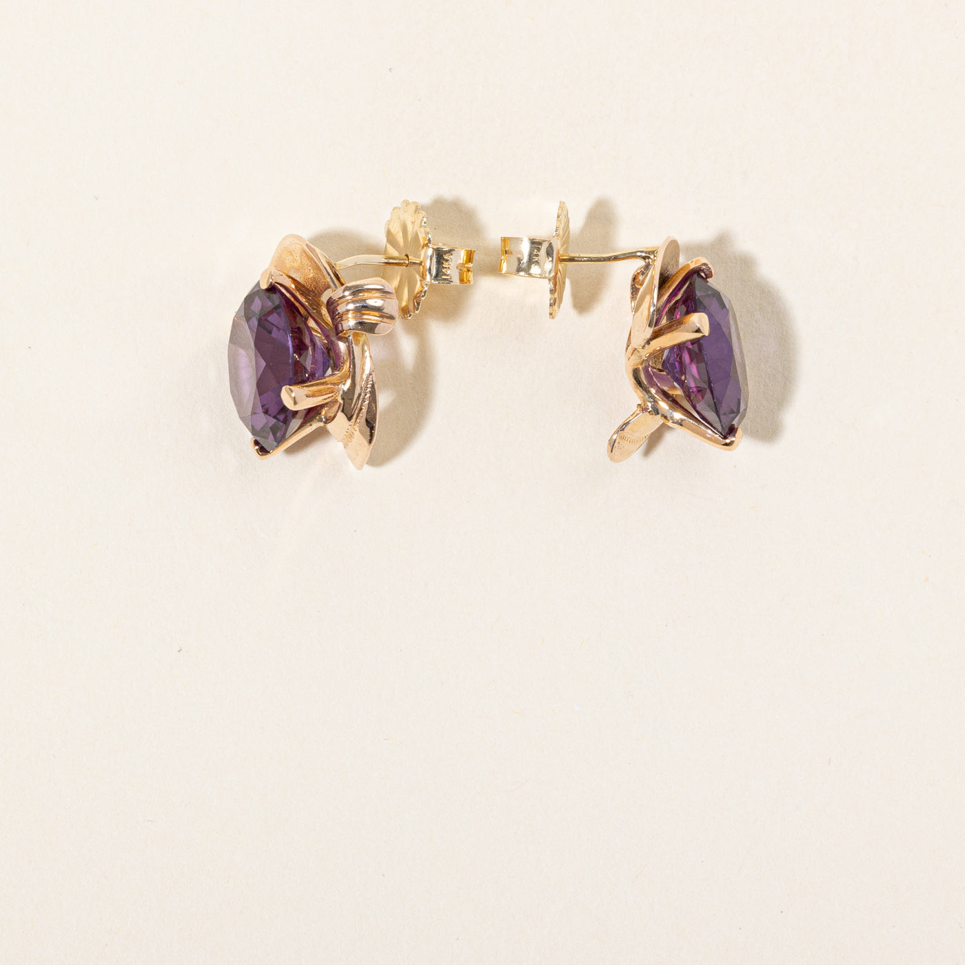 Synthetic Colour Change Sapphire Earrings | 16.00ctw |
