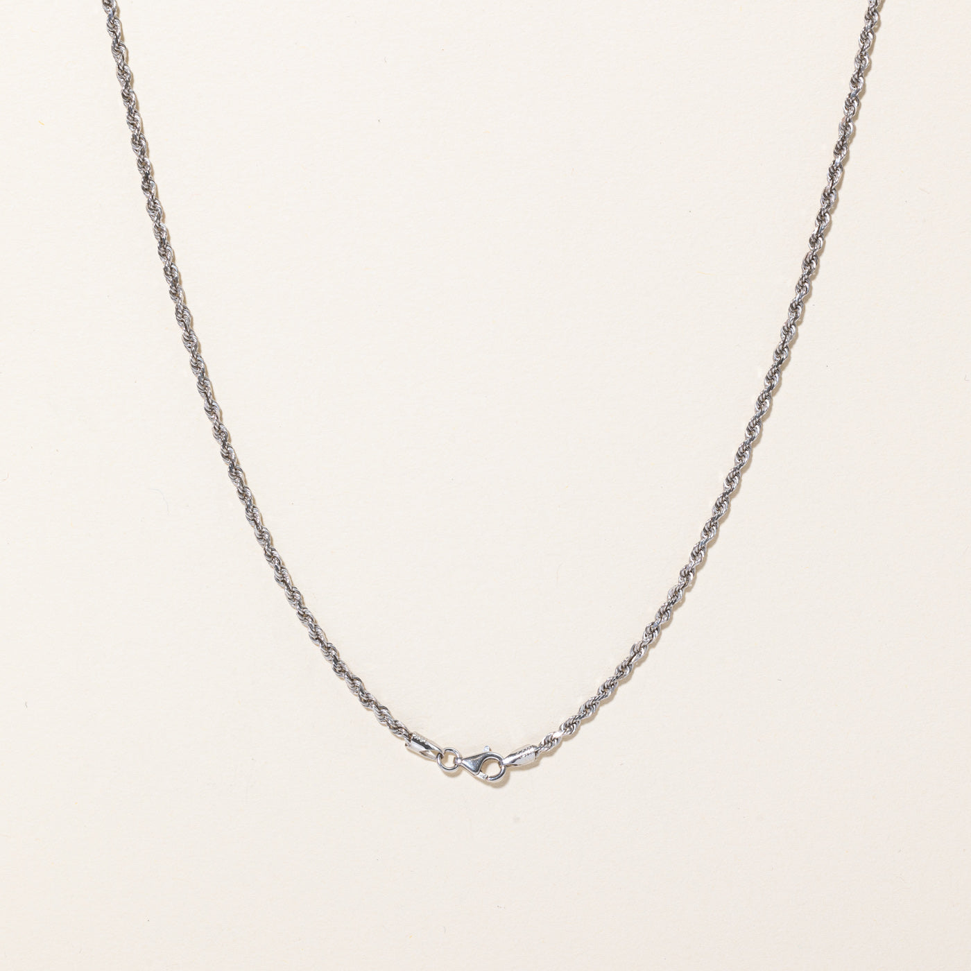 14k White Gold Rope Chain | 22" |