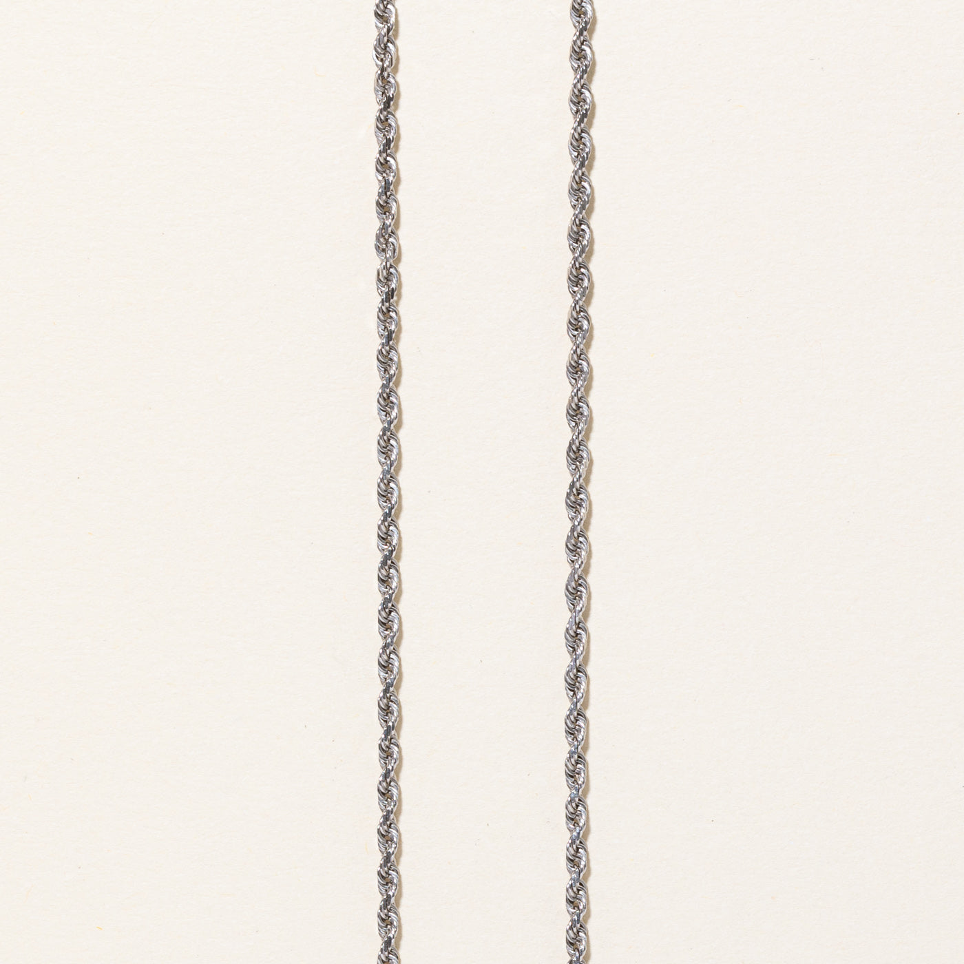 14k White Gold Rope Chain | 22" |