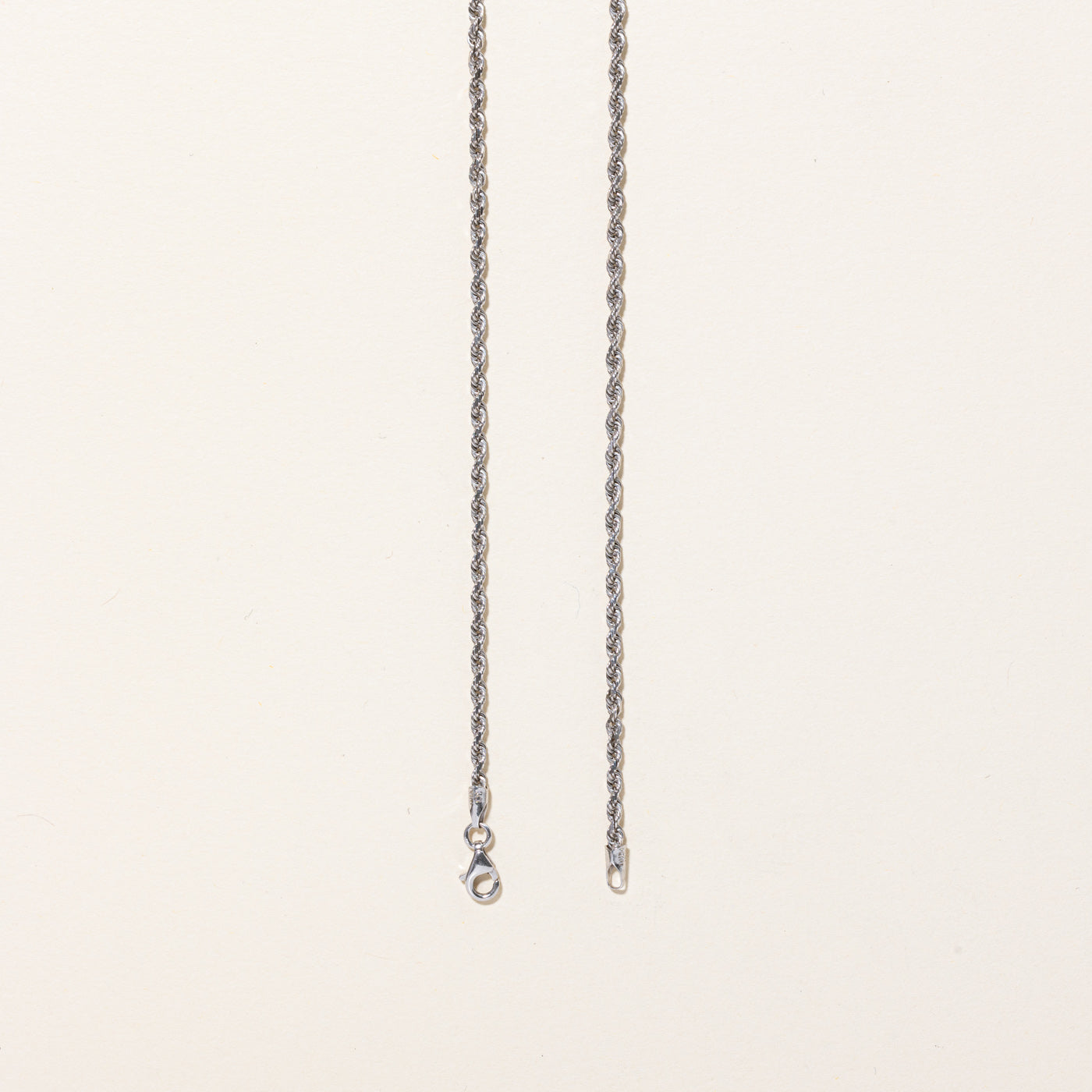 14k White Gold Rope Chain | 22" |