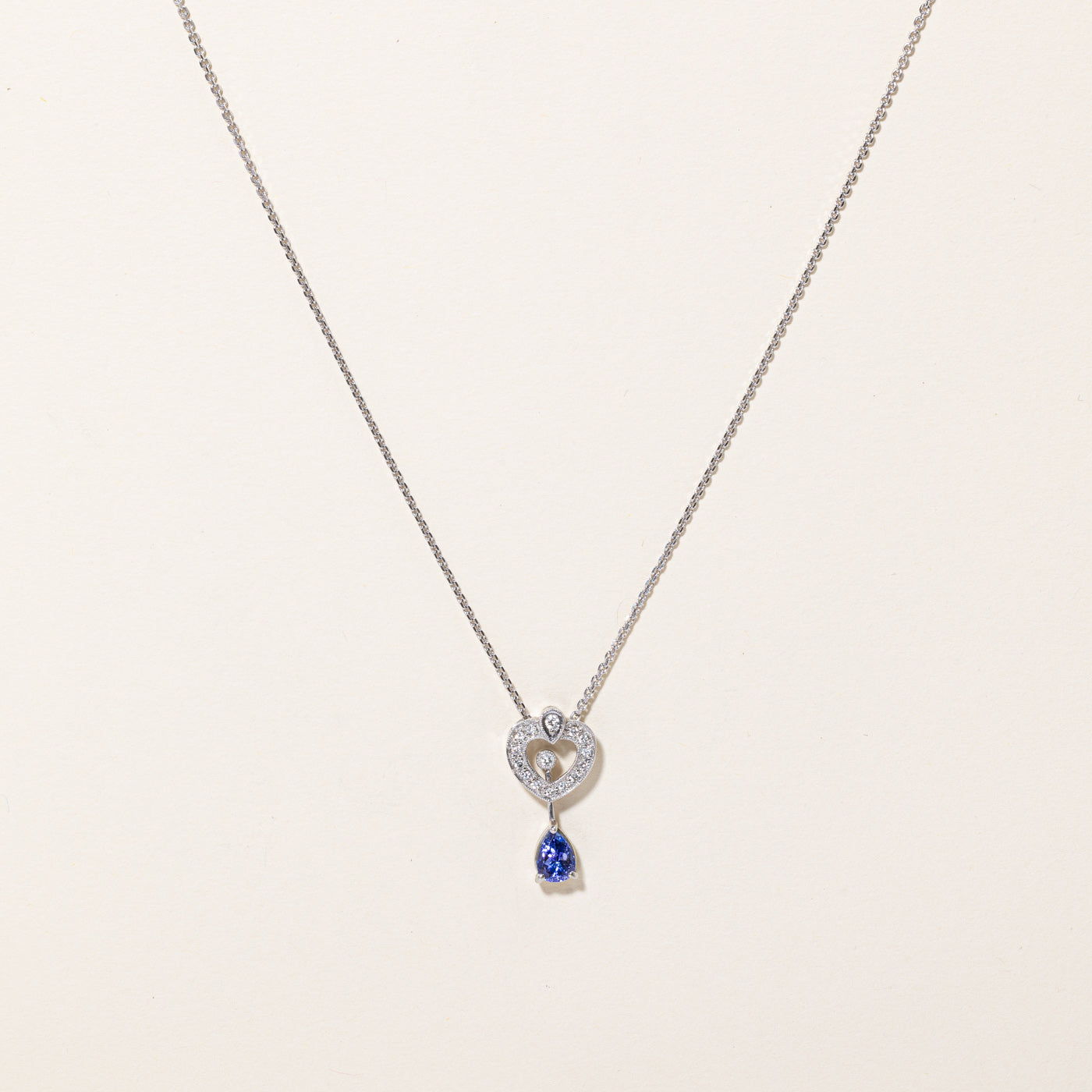 Tanzanite & Diamond Pendant Necklace | 0.99ct, 0.19ctw | 20" |