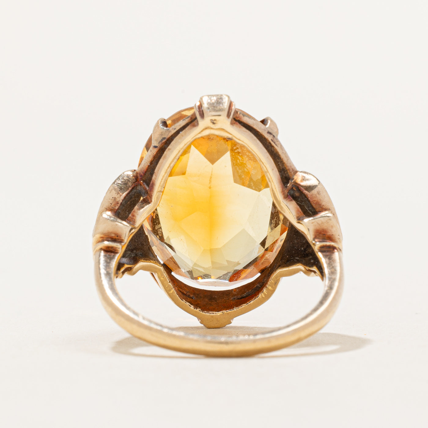 Synthetic Yellow Sapphire Cocktail Ring | 5.20ct | SZ 6.25 |