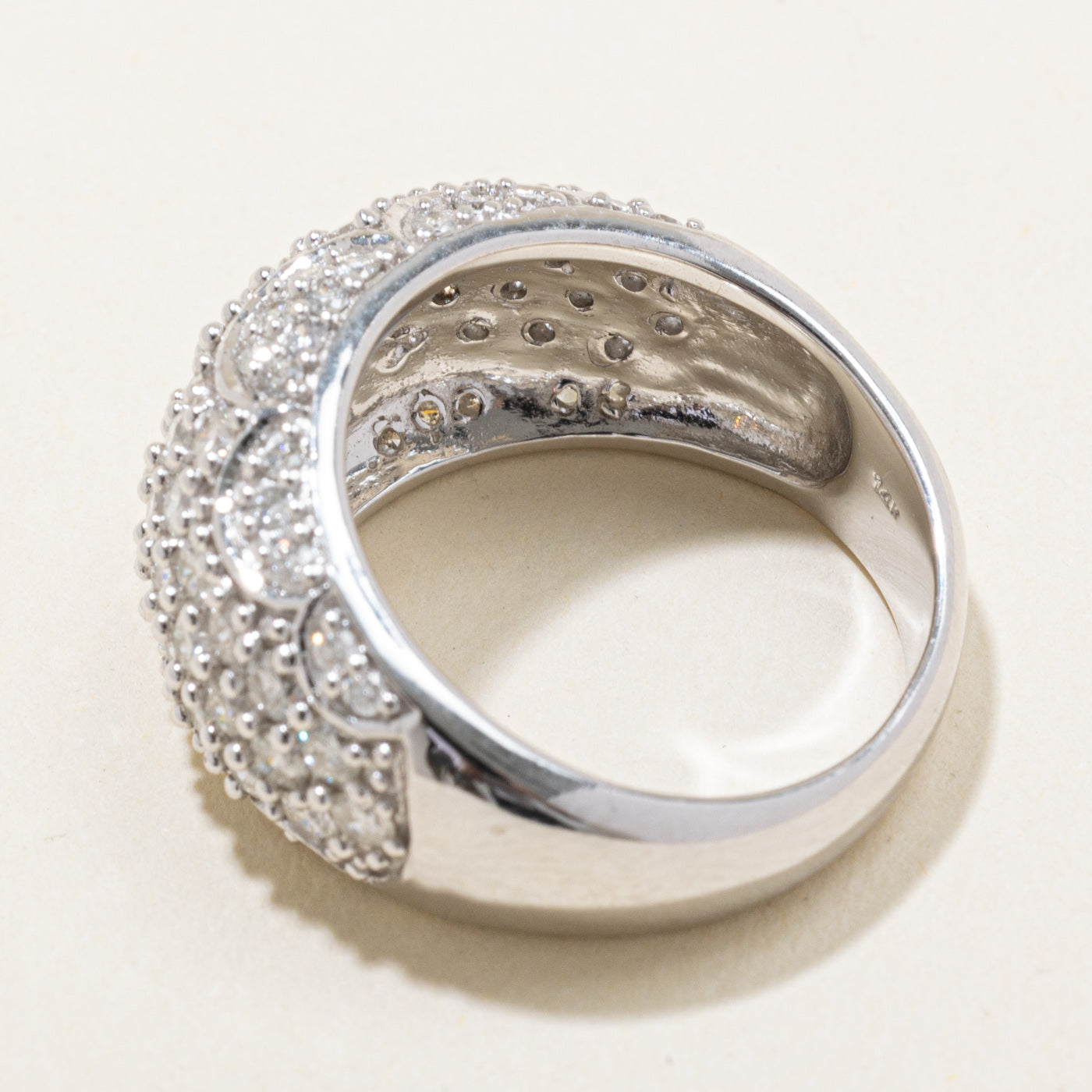Bague cocktail sertie de diamants | 2,02 ct | Taille 6,75 |
