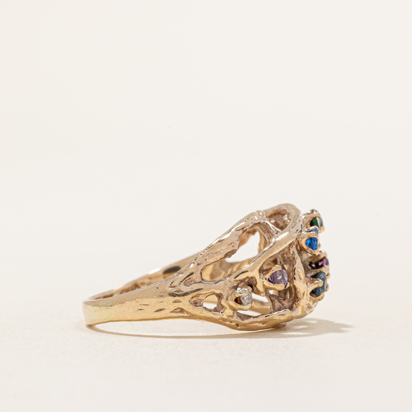 Mixed Synthetic Gemstone Ring | 0.10ctw | SZ 7.5 |