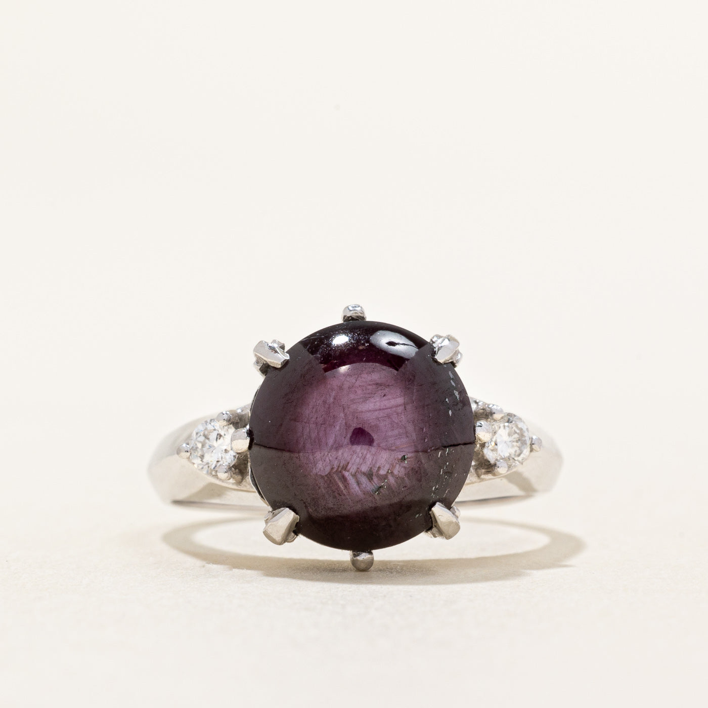 Star Ruby & Diamond Cocktail Ring | 8.39ct, 0.12ctw | SZ 6.25 |