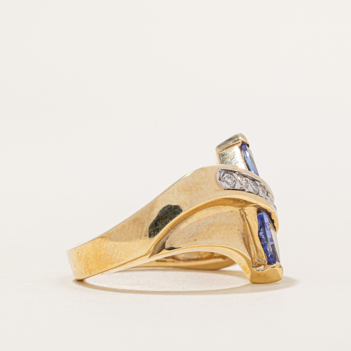 Tanzanite & Diamond Waterfall Ring | 1.34ctw, 0.26ctw | SZ 6.5 |