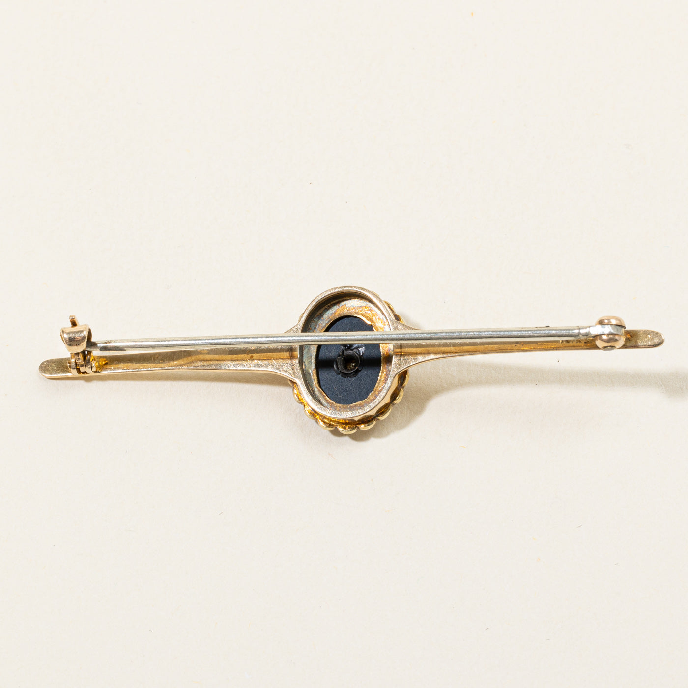 Seed Pearl & Jet Brooch | 0.28ct |