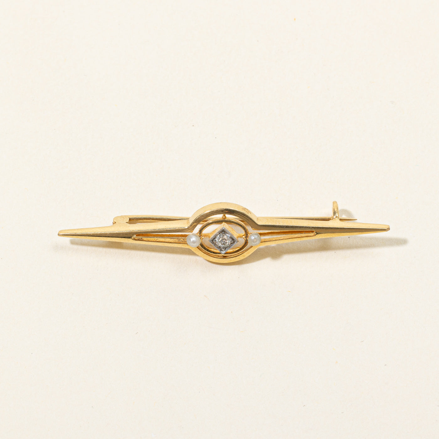 Old Mine Diamond & Seed Pearl Brooch | 0.02ct |
