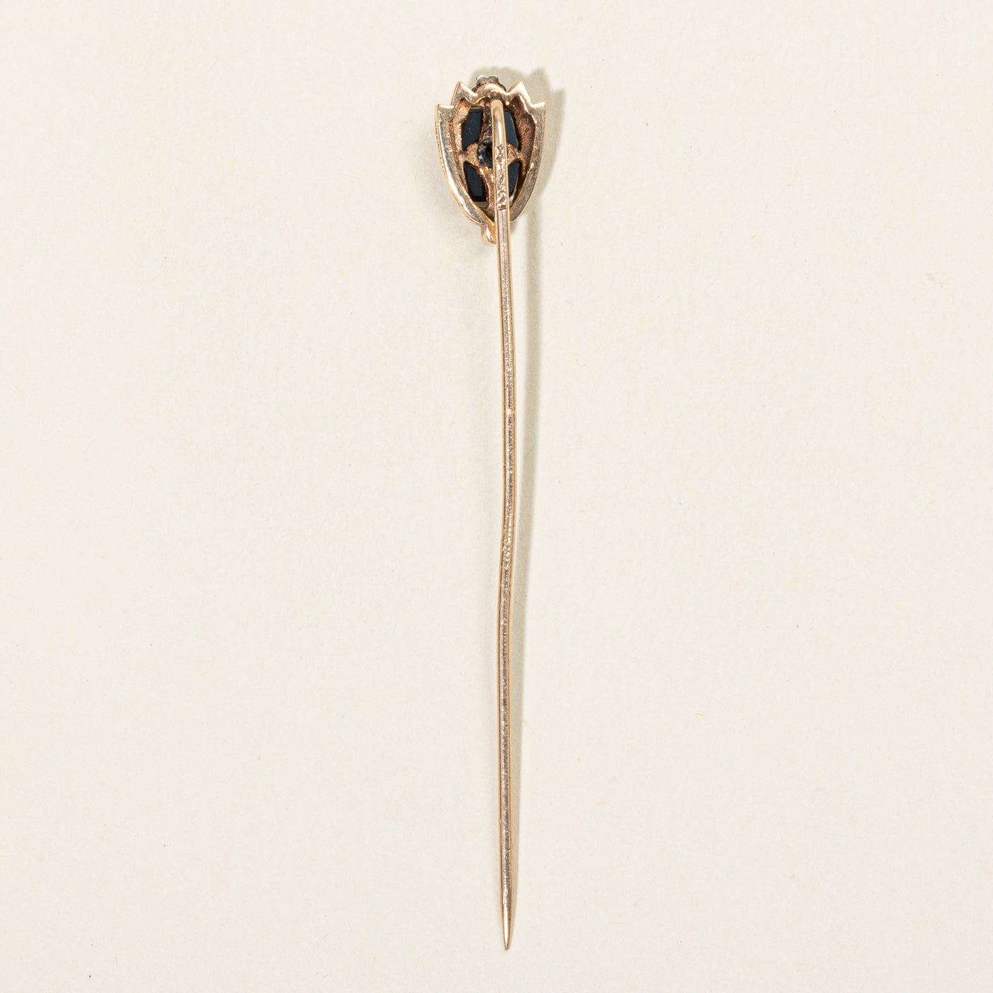 Broche en onyx et diamants | 0,25 ct, 0,01 ct |