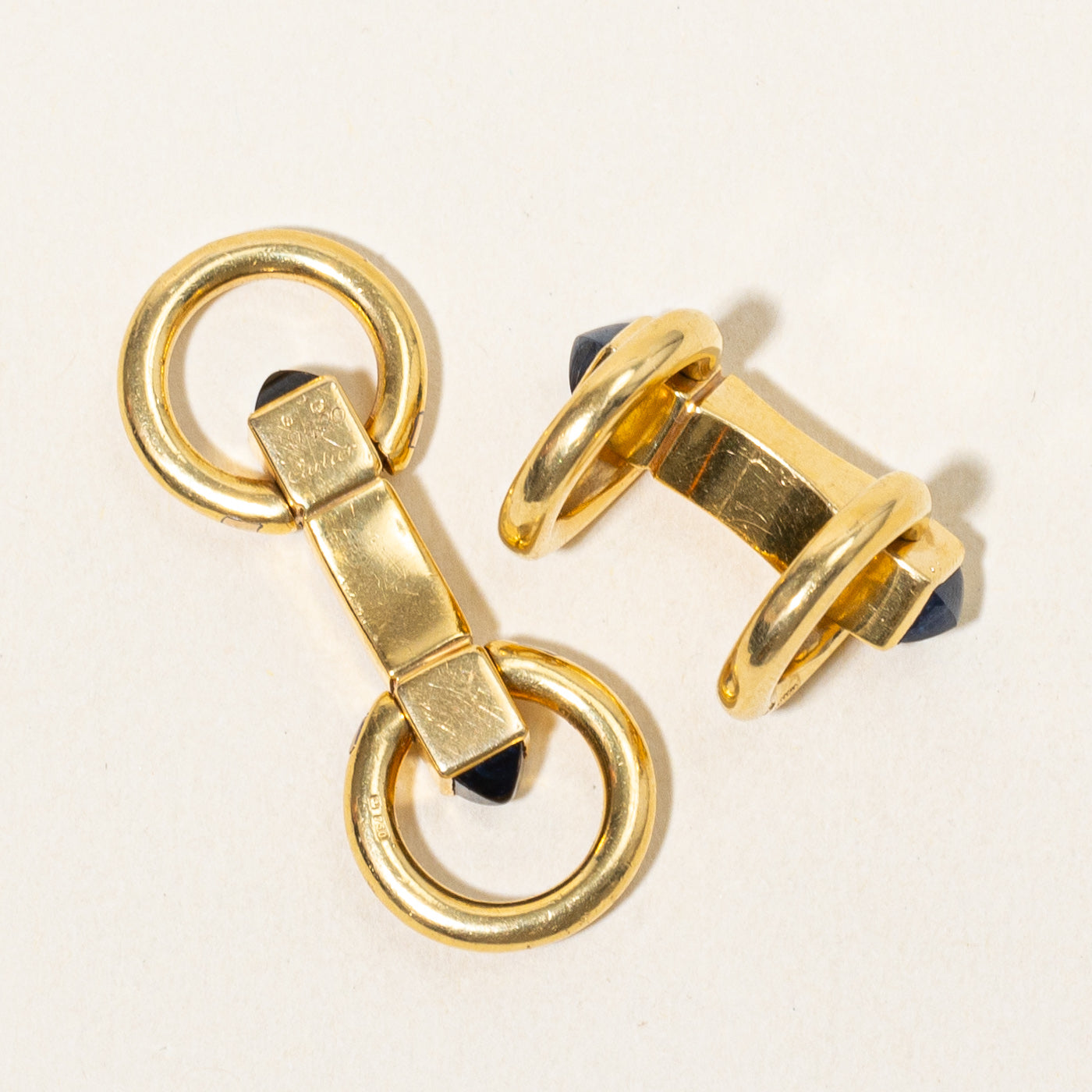 'Cartier' Vintage Sapphire Cufflinks | 1.00ctw |
