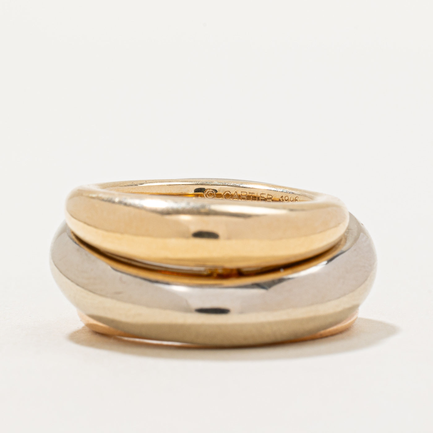 Bague Cartier' Italian Tri Tone | Taille 5,5 |