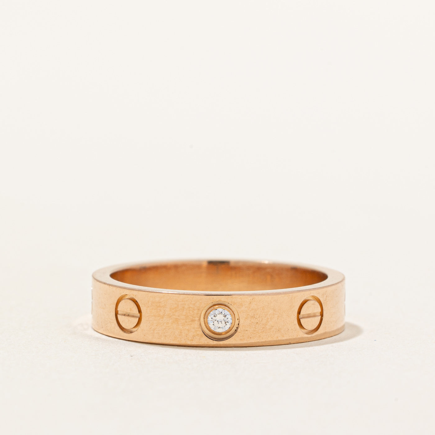Cartier' Love Wedding Band, 1 Diamond | 0.02. ct | SZ 6 |