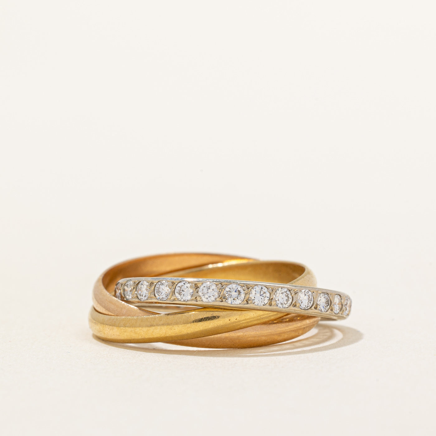 Bague Trinity Vintage Cartier en diamants | 0,50 ct | Taille 6,5 |