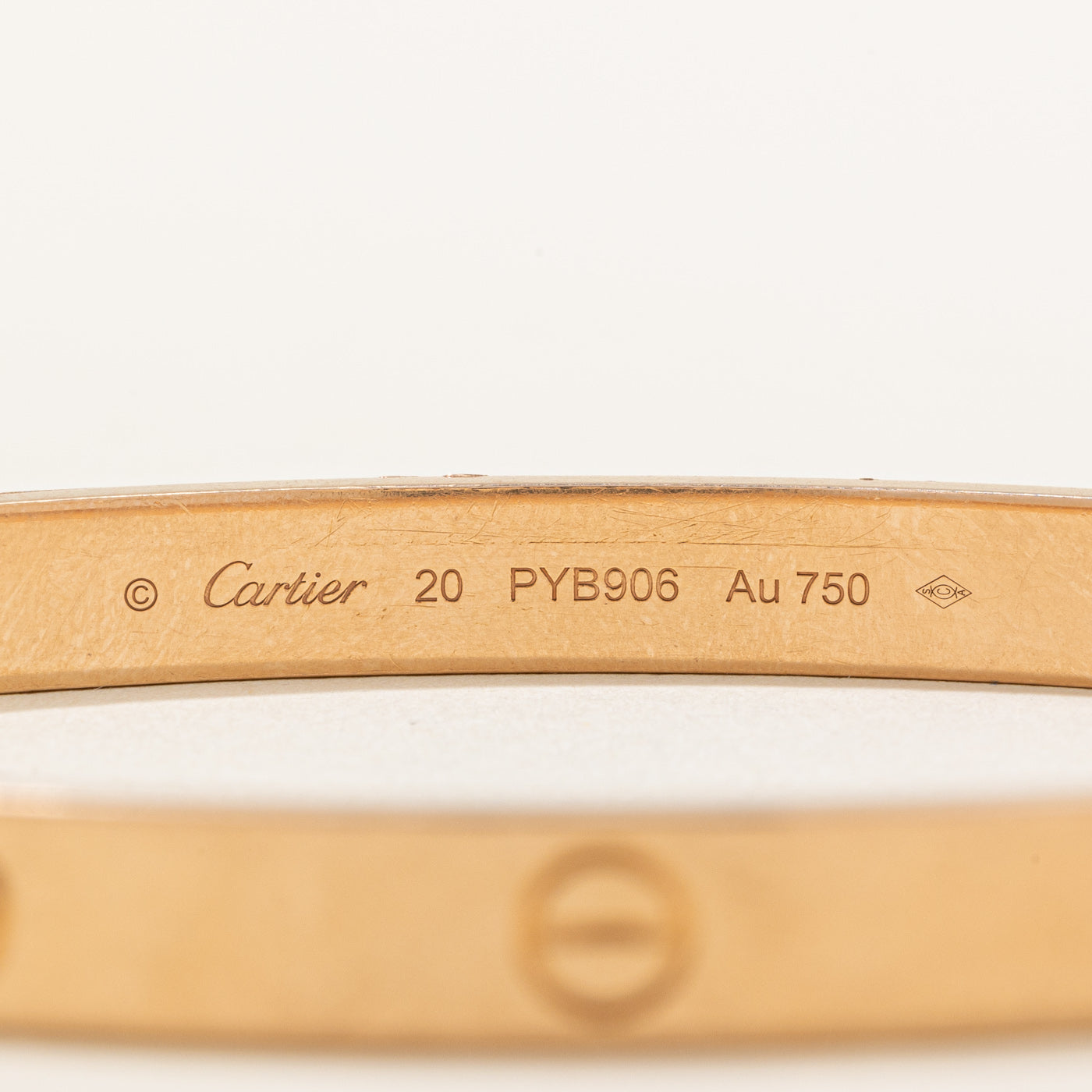 'Cartier' Love Bracelet, Rose Gold Classic Model | Cartier Size 20 |