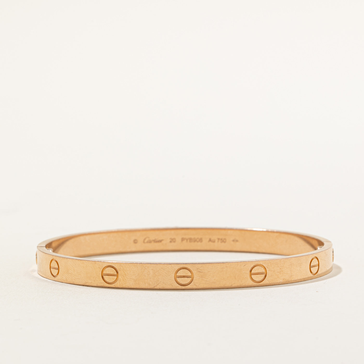 Cartier' Love Bracelet, Rose Gold Classic Model Cartier Size 20