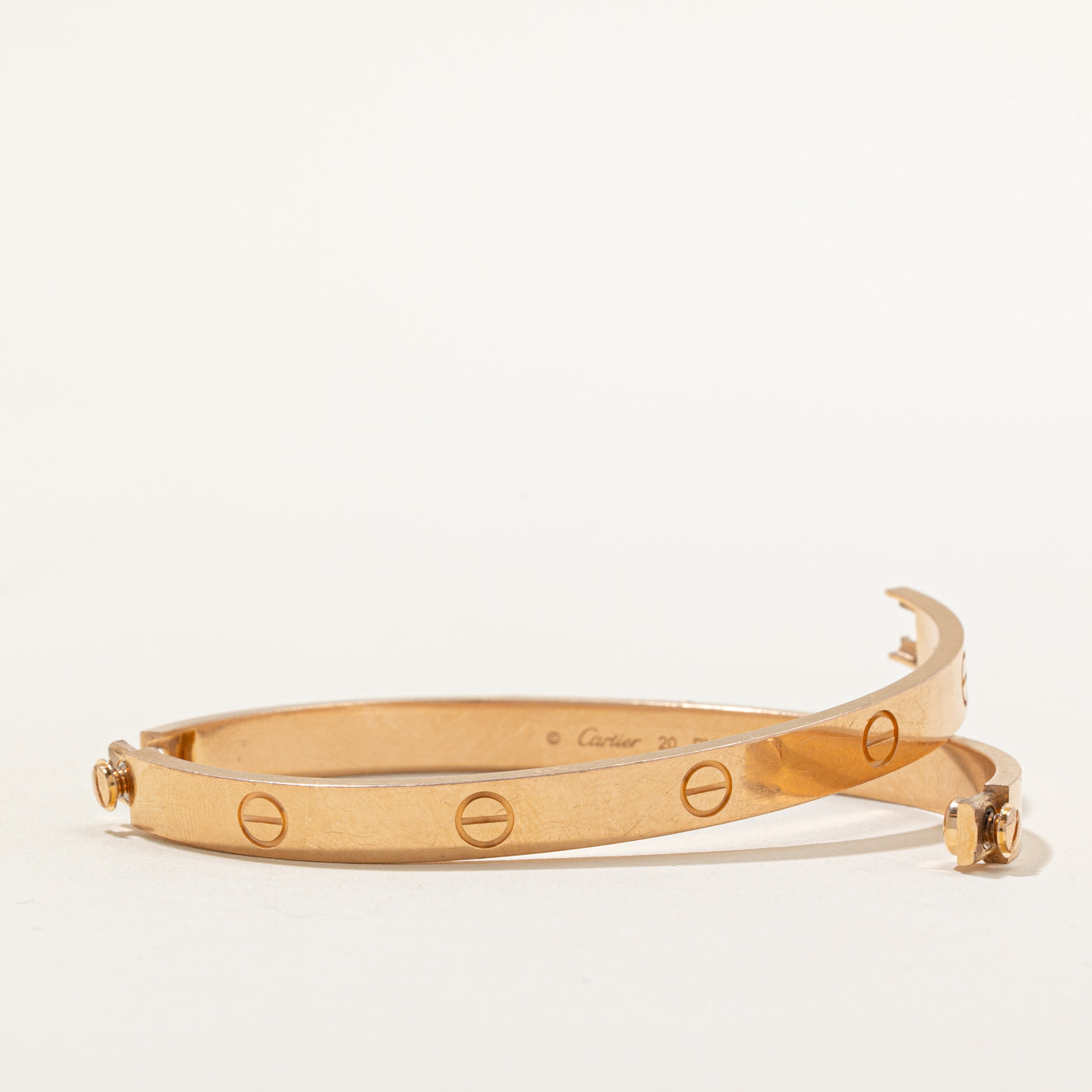 'Cartier' Love Bracelet, Rose Gold Classic Model | Cartier Size 20 |