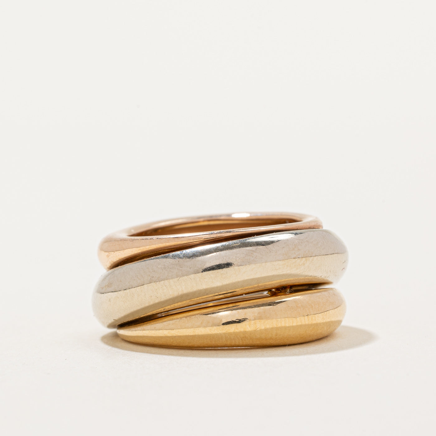 Bague Cartier' Italian Tri Tone | Taille 5,5 |