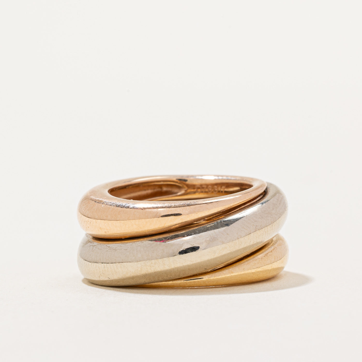 Bague Cartier' Italian Tri Tone | Taille 5,5 |