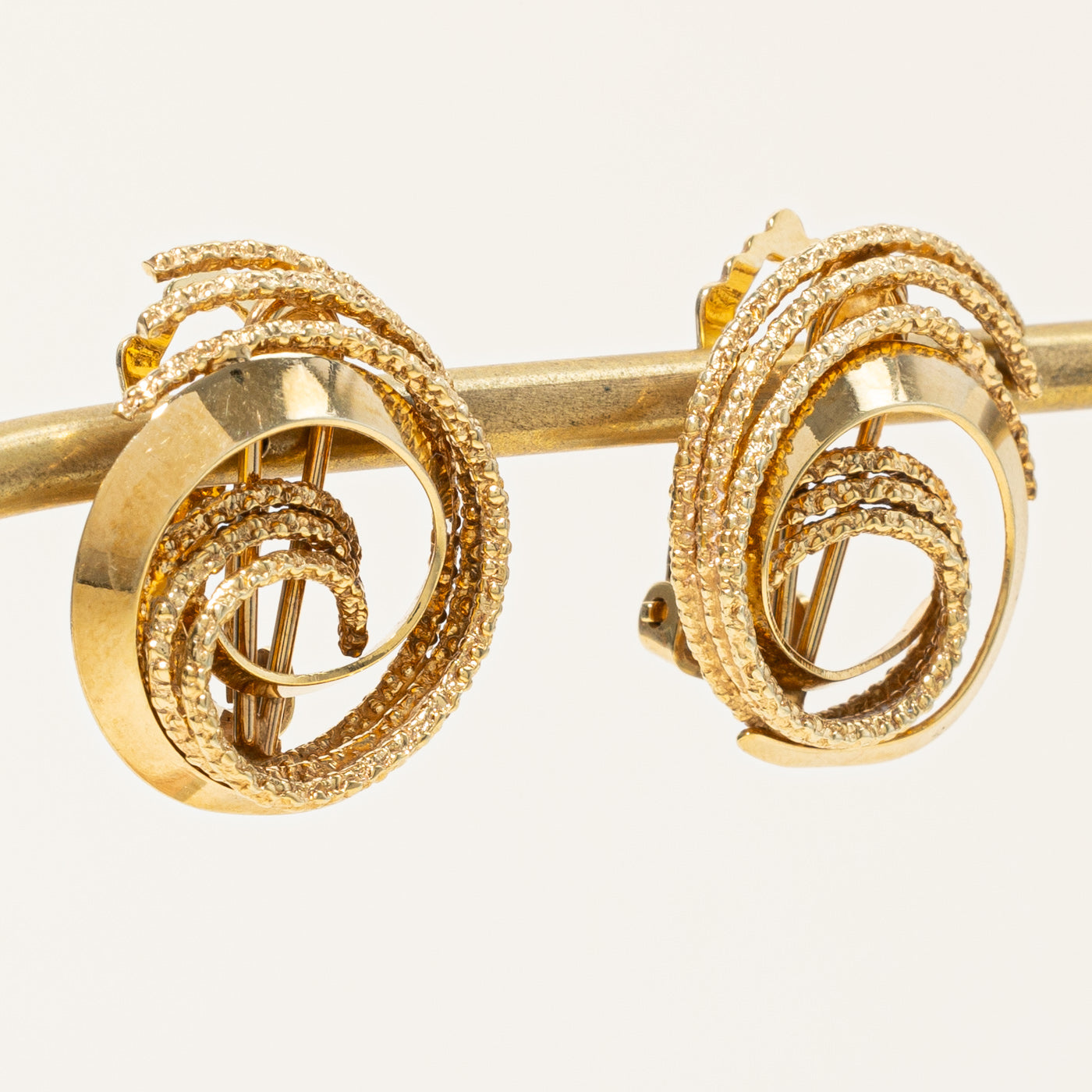 Birks' German 14k Yellow Gold Clip On Earrings