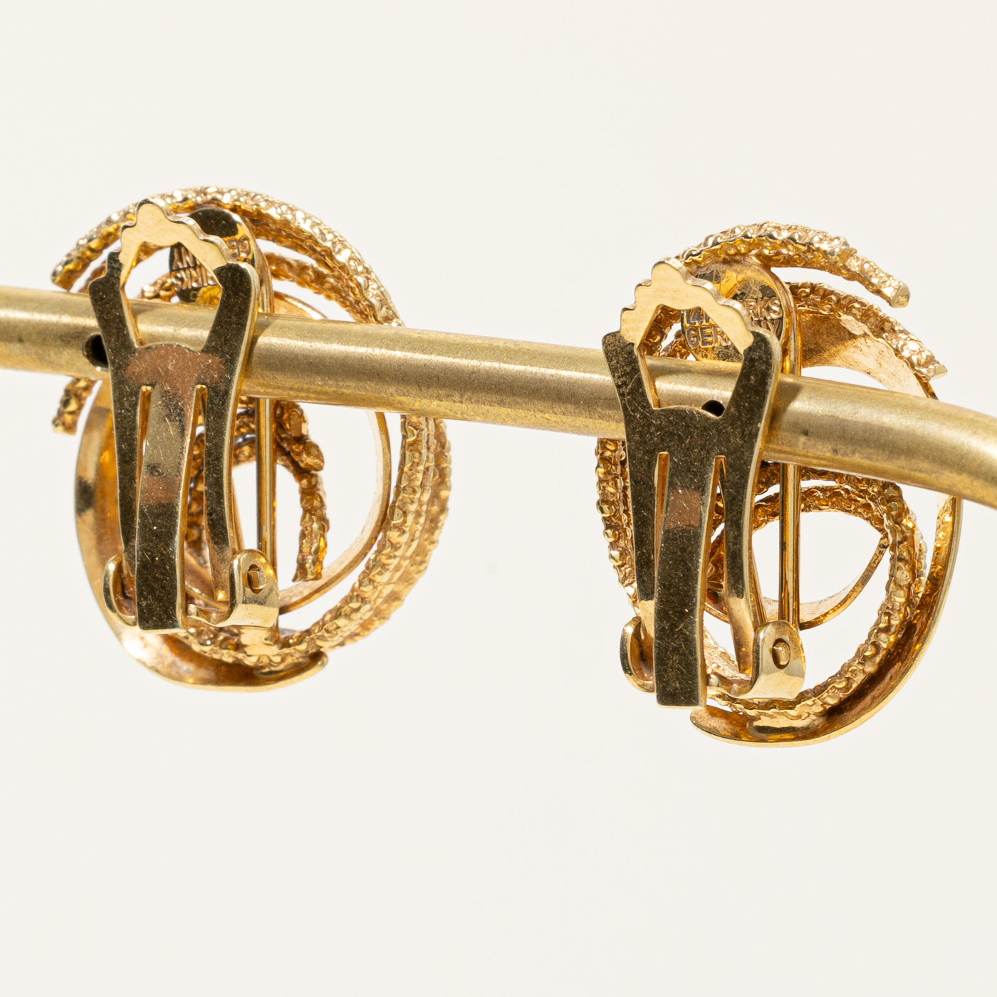 Birks' German 14k Yellow Gold Clip On Earrings