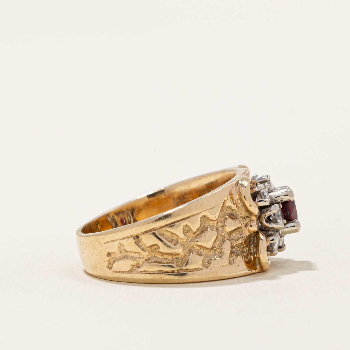 Birks' Ruby & Diamond Cocktail Ring | 0.37ct, 0.20ctw | SZ 6 |